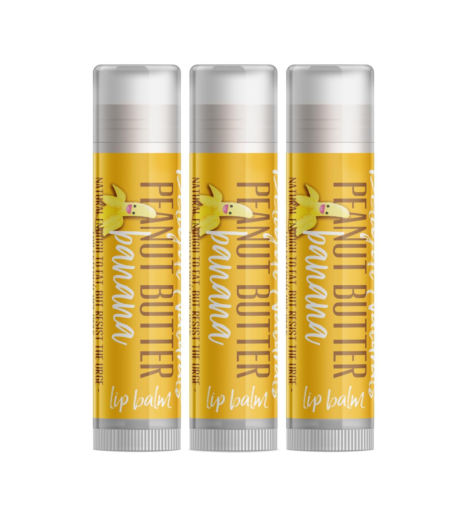 Buy Peanut Butter Banana Lip Balm - Set of Three | Nourishing & Natural Moisture for Lips - Buy Online on GoSupps.com
