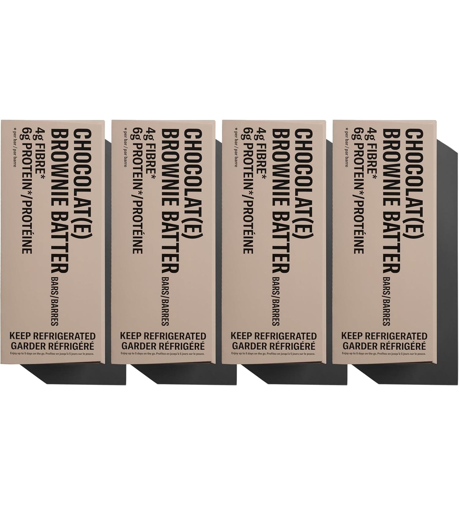 Mid-Day Squares Brownie Batter Bars 33g each 4 Packs (48 Squares) | Made with Real Chocolate 6g Plant Protein 4g Fiber Gluten Free Certified Vegan Brownie Batter 12 Count (Pack of 4) - Buy Online on GoSupps.com
