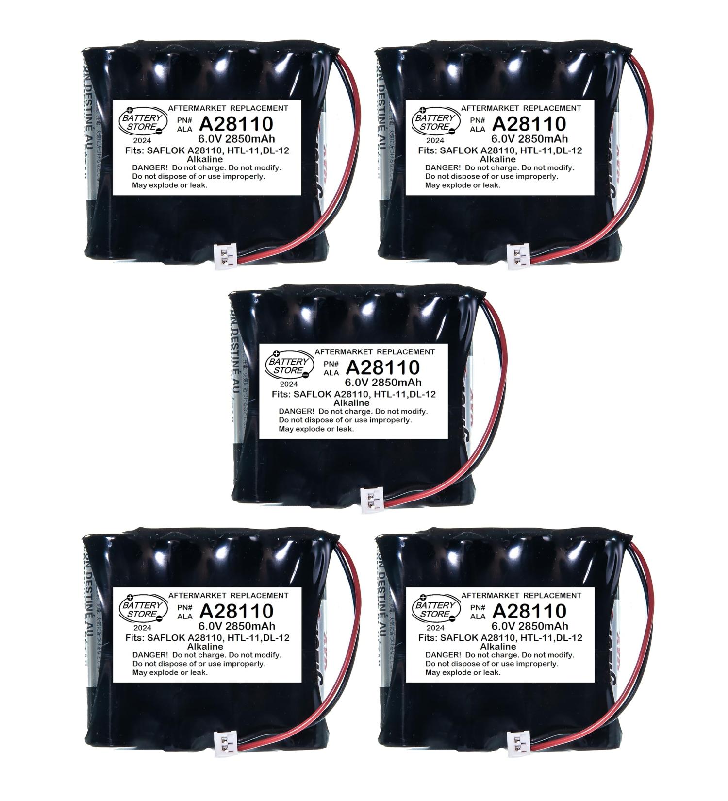 Buy 5PC SAFLOK A28110 Door Lock Replacement - 6V Battery Fits Multiple Models - International Shipping Available - Buy Online on GoSupps.com
