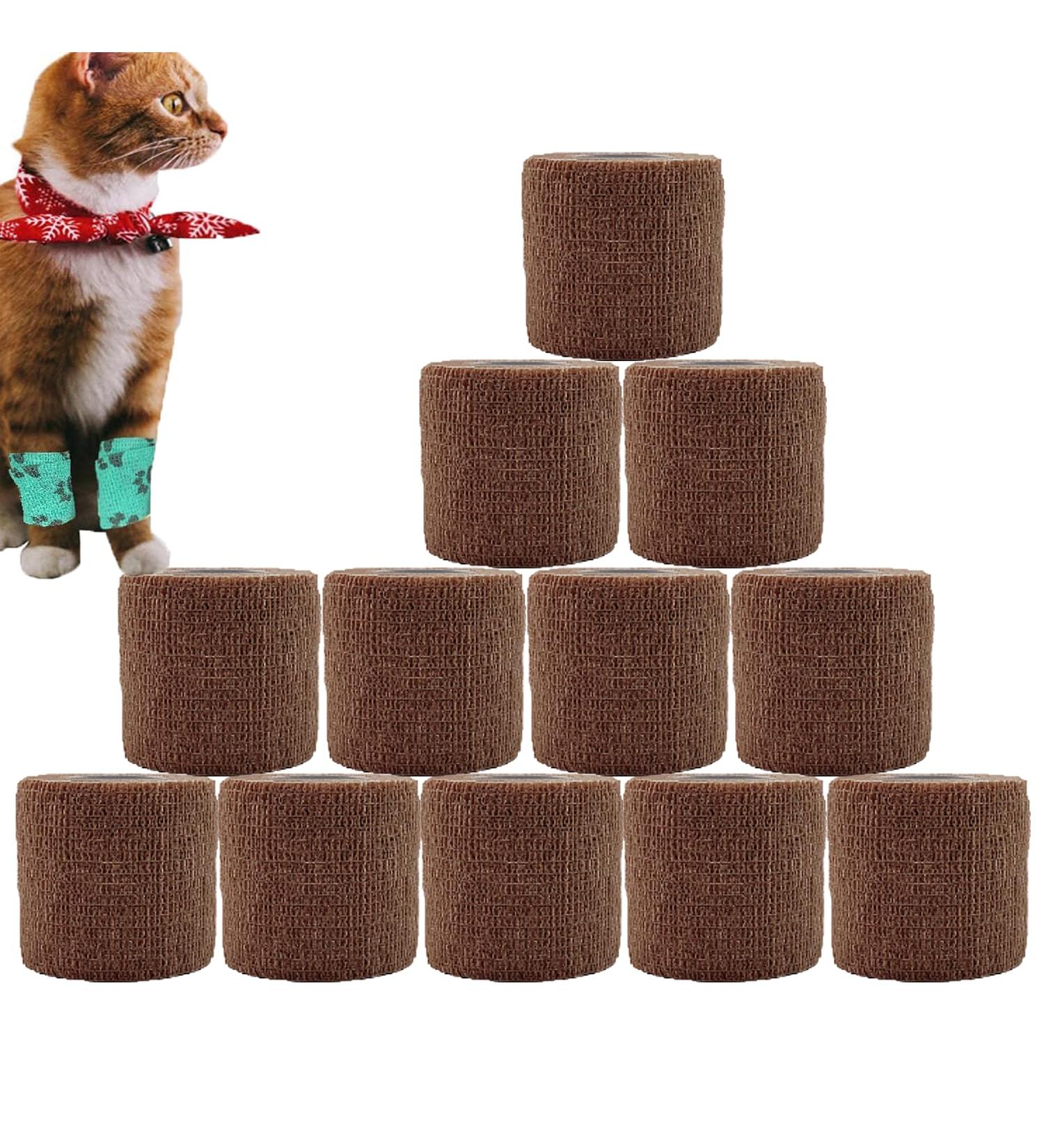 Anampion Self-Adhering Bandage 5cm x 4.5m | Non-Woven Adhesive Bandage for Humans & Animals | Flexible Self-Adhesive for Ankle Swelling | 12 Rolls Deep Skin Color - Shop Internationally! - Buy Online on GoSupps.com