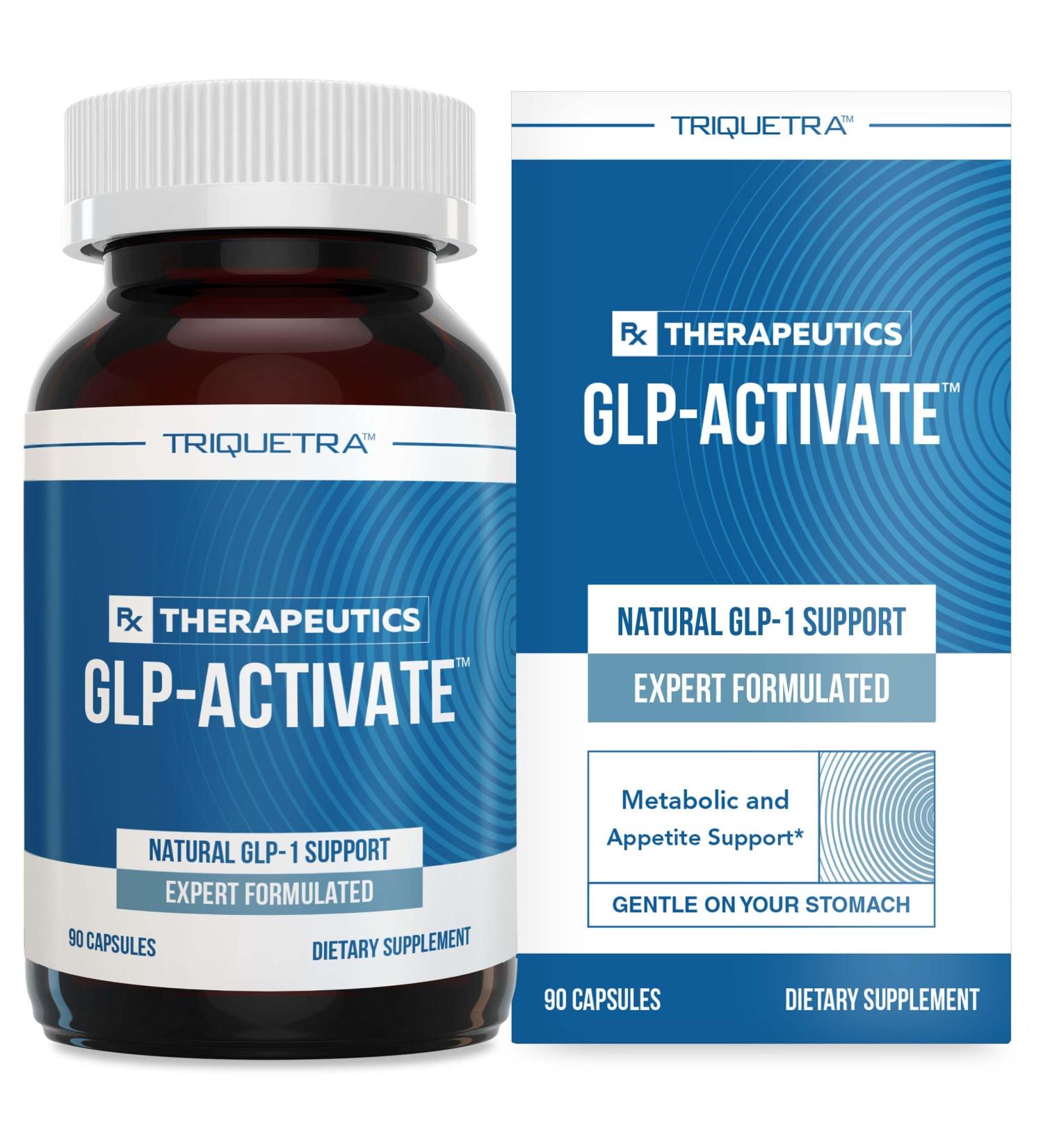 Triquetra Health GLP-Activate | Natural Hunger & Metabolism Support | 90 Servings | Expert Formulated GLP1 Support Capsules - Buy Online on GoSupps.com