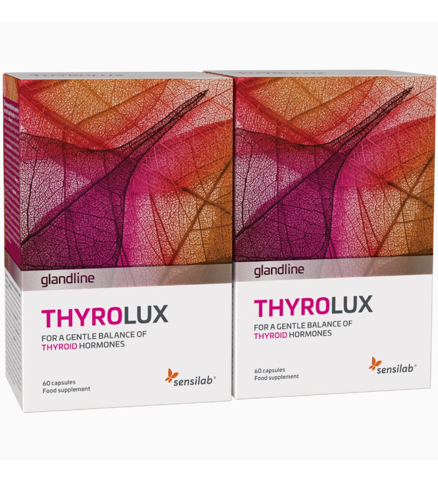 Sensilab Thyrolux 120 Capsules - Thyroid Support Supplement with Iodine, L-Tyrosine, Selenium, and Zinc for Optimal Health - Buy Online on GoSupps.com