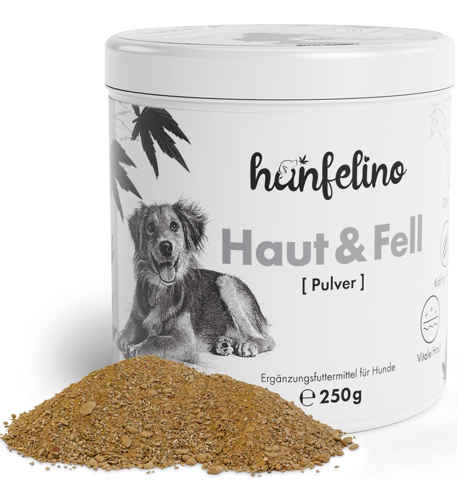 Hanfelino Skin & Fur Powder for Dogs | Supports Skin Health Reduces Itching & Hair Loss | Contains Yeast Biotin & Zinc - Buy Online on GoSupps.com