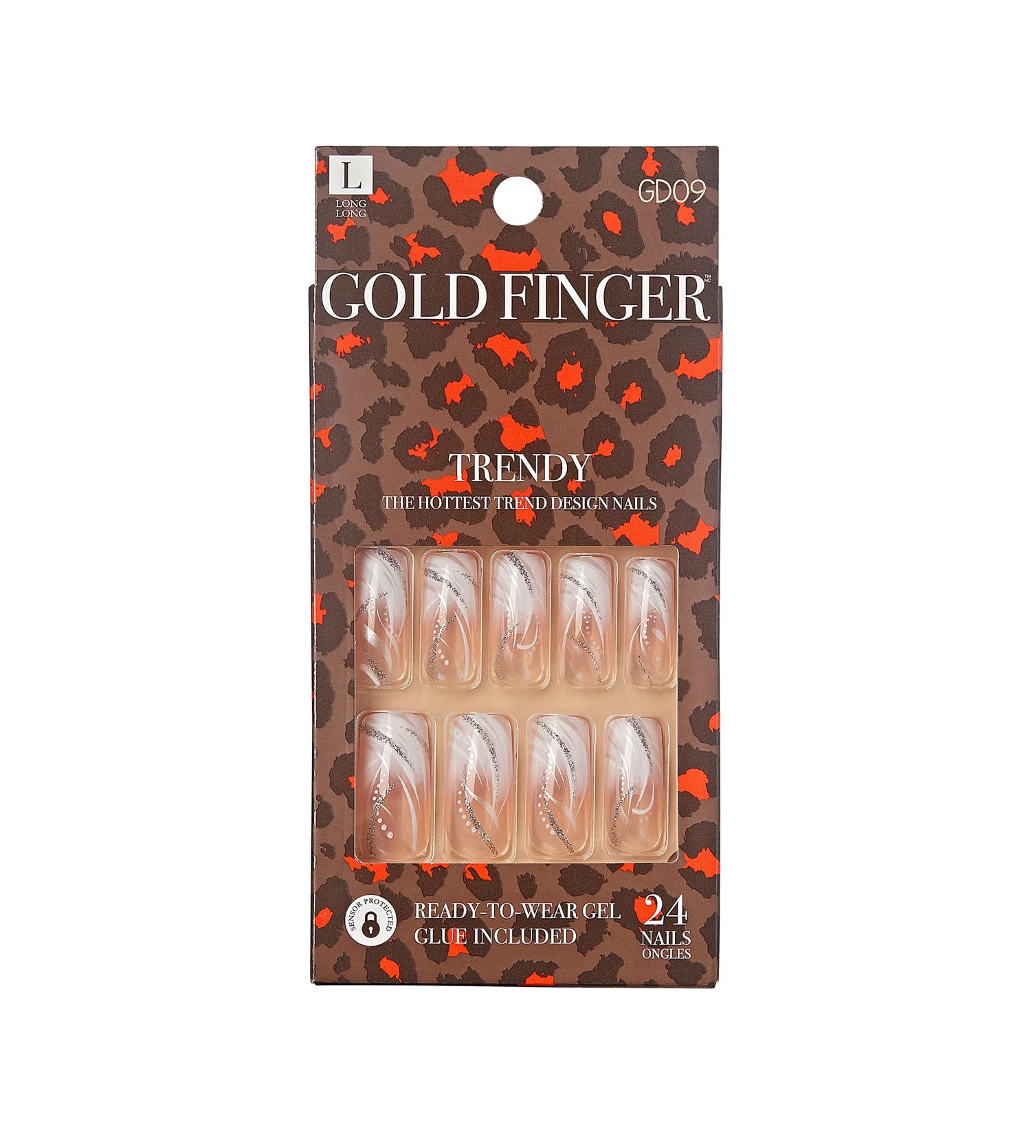 Glam Ready Full Cover Gel Nails - Gold Finger GF94 | Long Lasting Gel Manicure - Buy Online on GoSupps.com