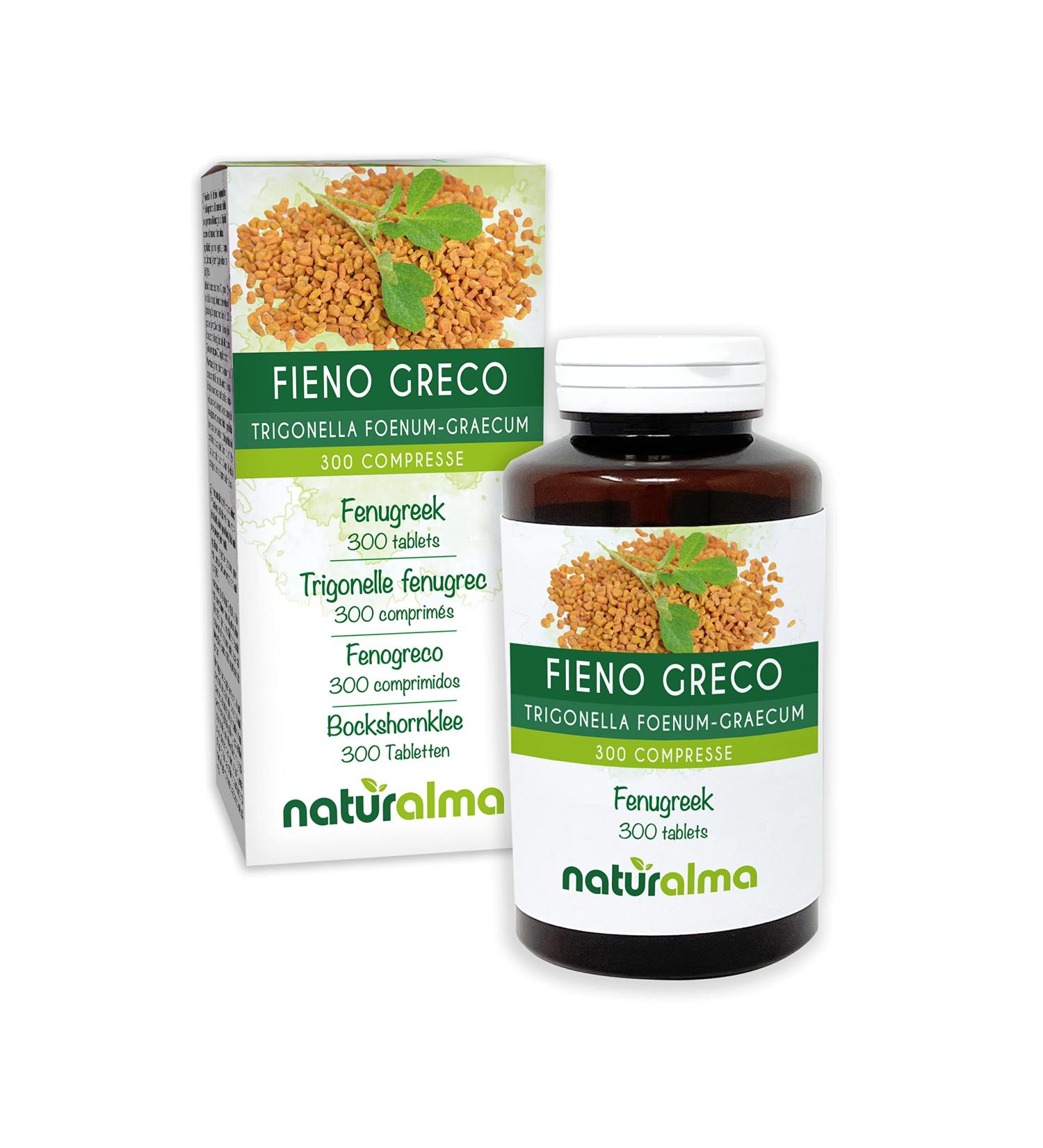 Fenugreek Trigonella (Trigonella foenum-graecum) Naturalma Seeds - 150 g - 300 Tablets - Food Supplement - Natural and Vegan - Buy Online on GoSupps.com