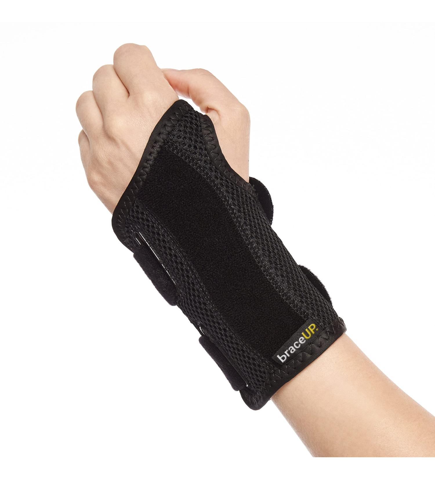 Braceup Wrist Bandage for Pain Relief - Carpal Tunnel & Tendinitis Support | Left Hand L/XL - Durable & Comfortable - Buy Online on GoSupps.com