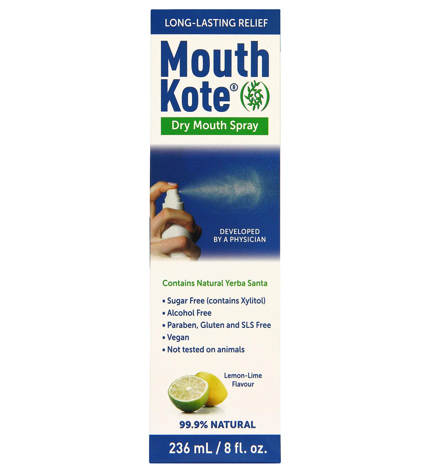 Mouth Kote Dry Mouth Spray with Yerba Santa - 8 fl oz Oral Moisturizer - Buy Online on GoSupps.com