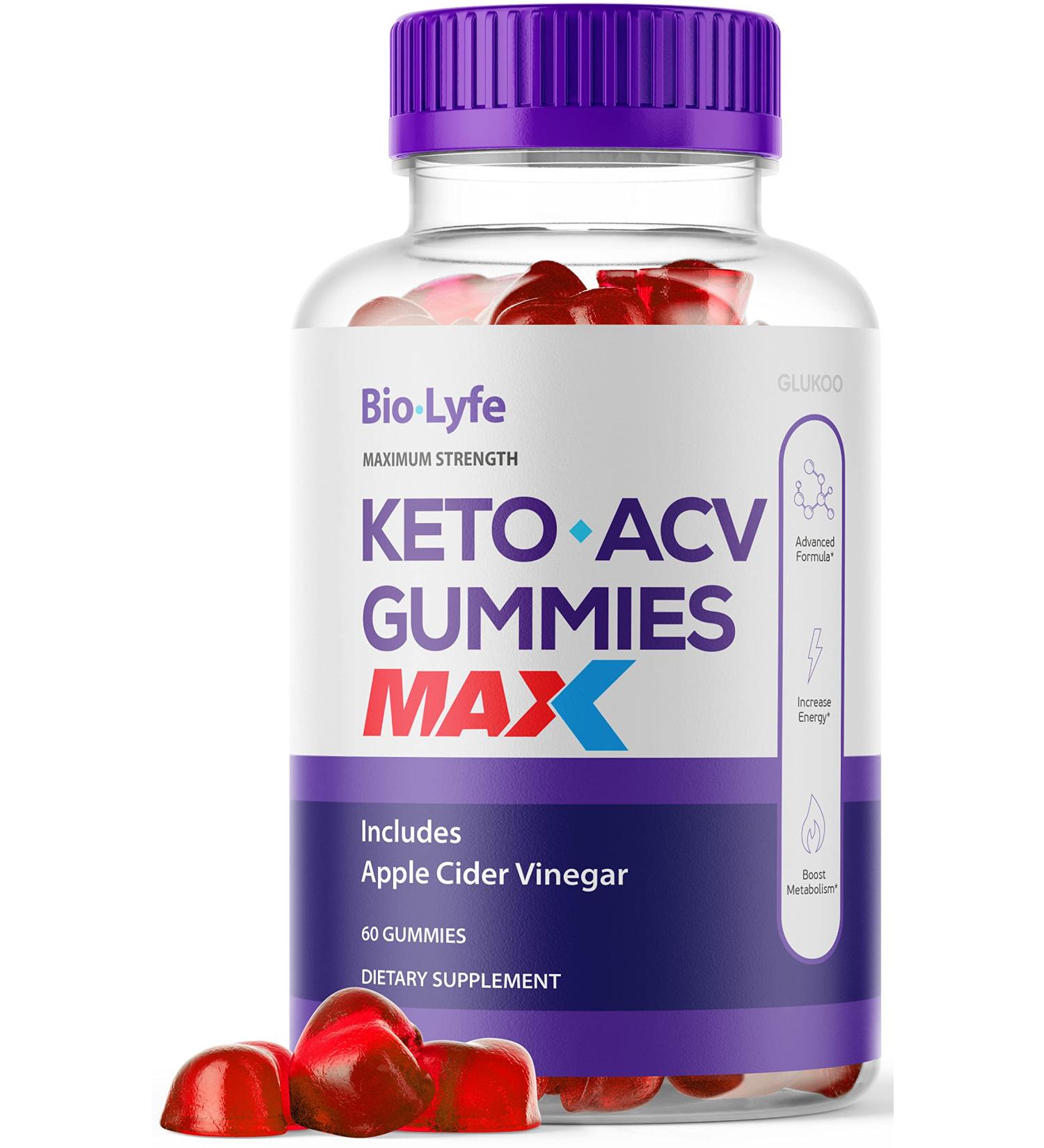Biolyfe Max Keto ACV Gummies - Maximum Strength Formula for 30 Days - Buy Online on GoSupps.com