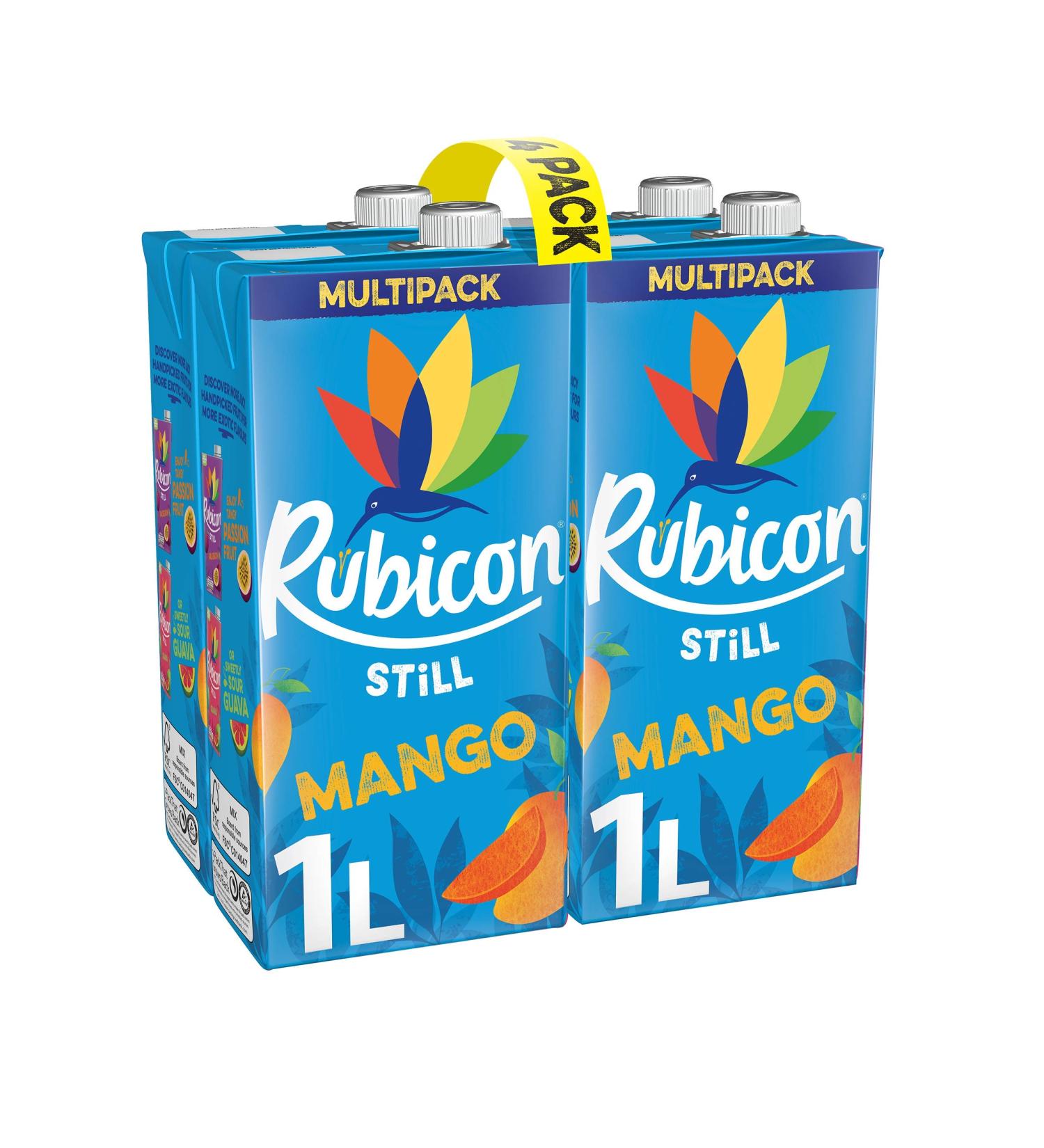 Rubicon Alphonso Mango Juice - 4 x 1L Cartons | Authentic Flavor | Handpicked Mangoes - Buy Online on GoSupps.com