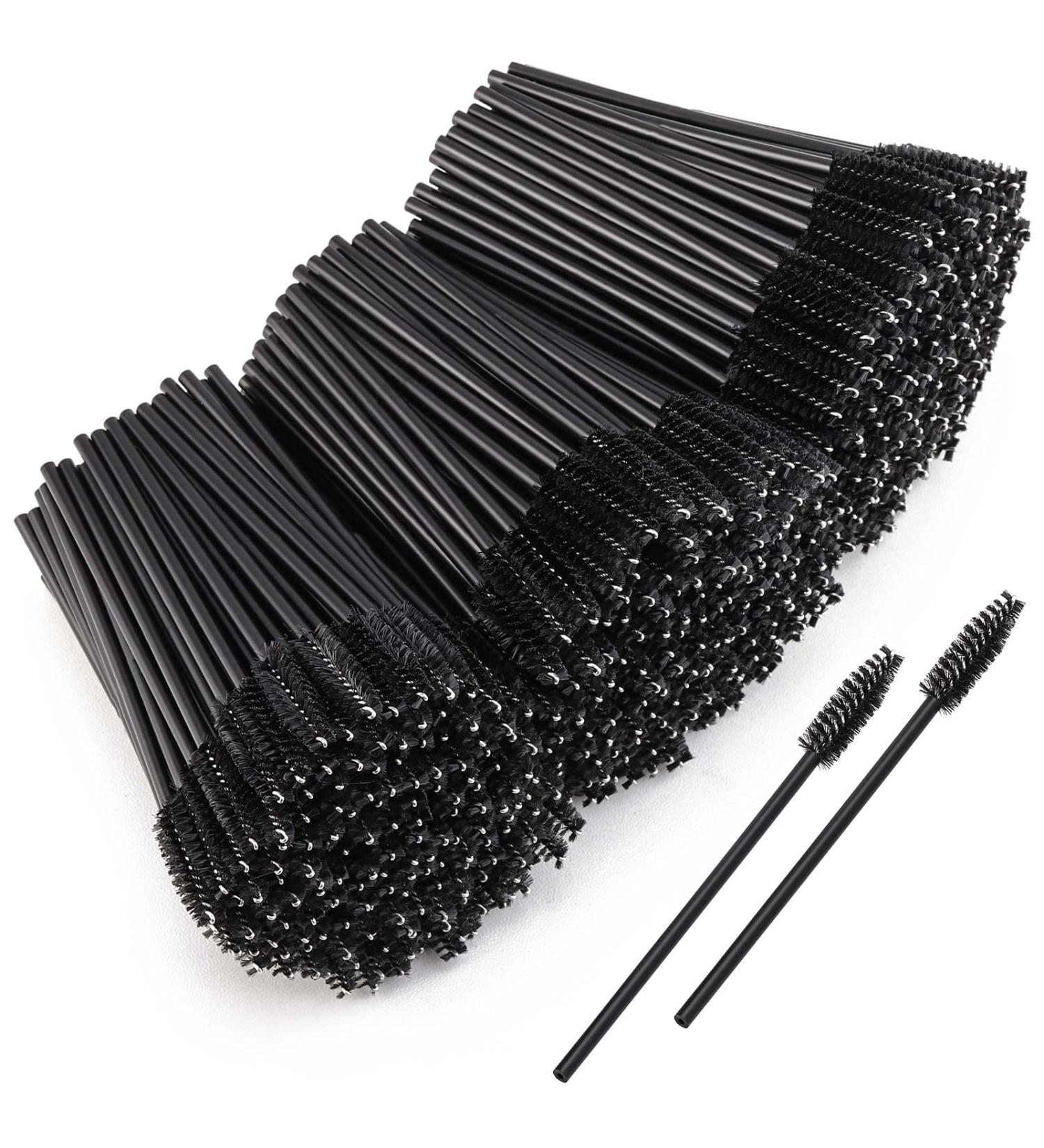 Disposable Mascara Wands Brush Bulk - 1000 Pieces Black - Makeup Spoolies for Eyelash Extensions - Buy Online on GoSupps.com