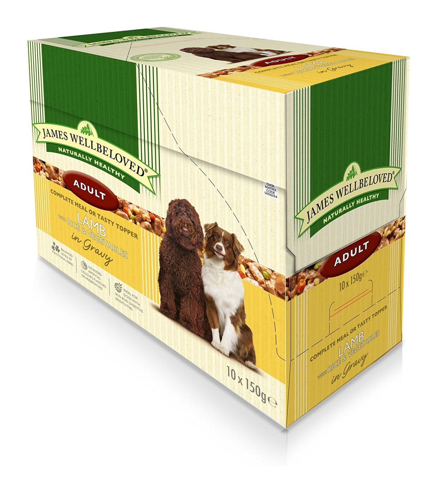 40 x 150g James Wellbeloved Adult Lamb and Rice Pouches Multibuy