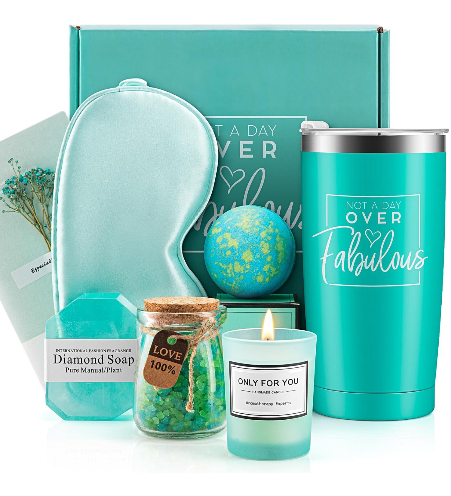 Aimego 8-Piece Spa Basket - Unique Birthday Gifts for Women & Girls | Relaxation Gift Set for Mom Sister Wife | Perfect for Christmas & Valentine's Day - Buy Online on GoSupps.com