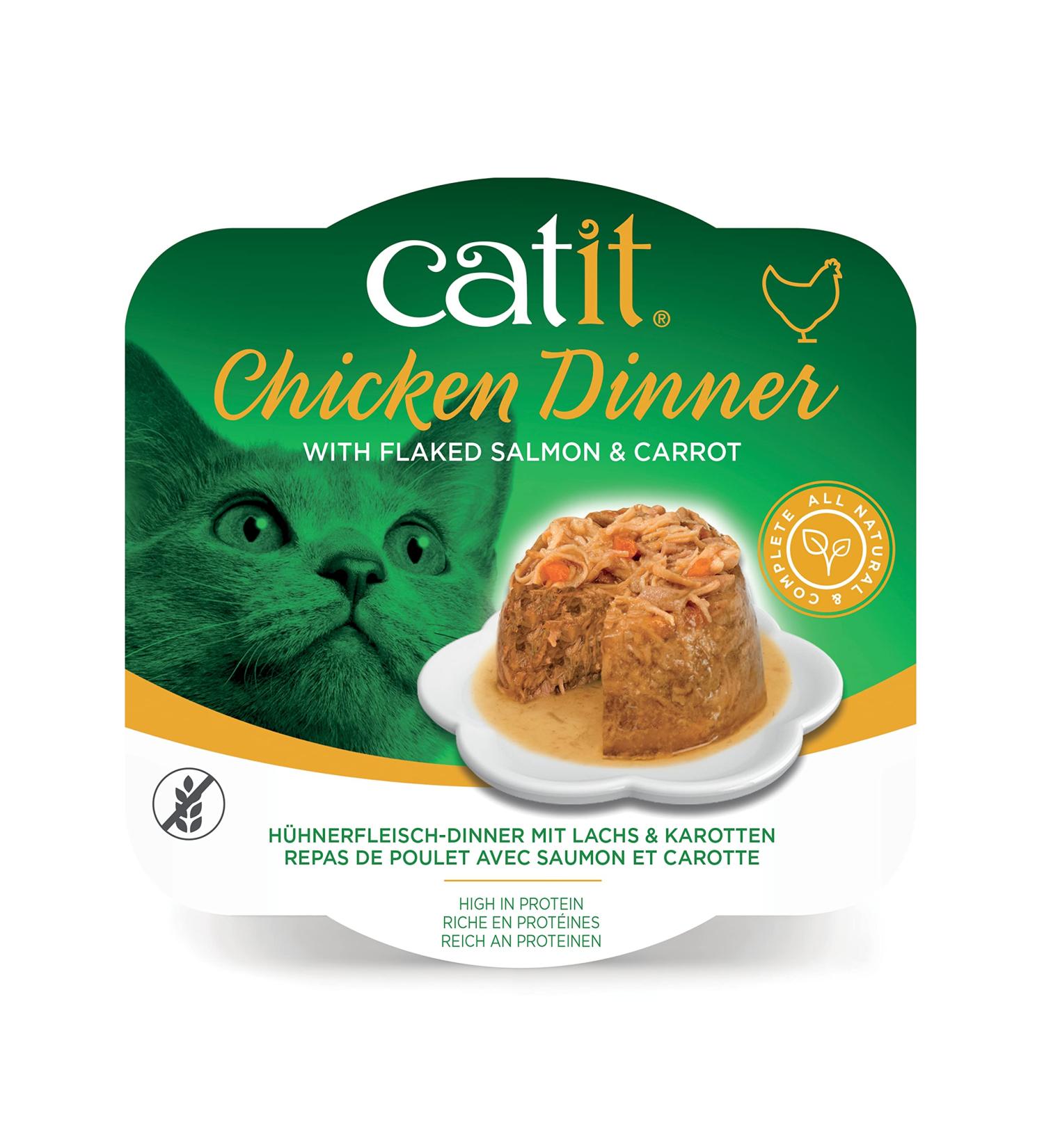 Catit Wet Cat Food Chicken Dinner with Salmon & Carrot 80 g Pack of 6 Cat Food Wet Cat Food Cat Food Wet Nourriture Pour Chat Cat Wet Food Chat Kitten Food Kitten Wet Food Canned Cat Food - Buy Online on GoSupps.com