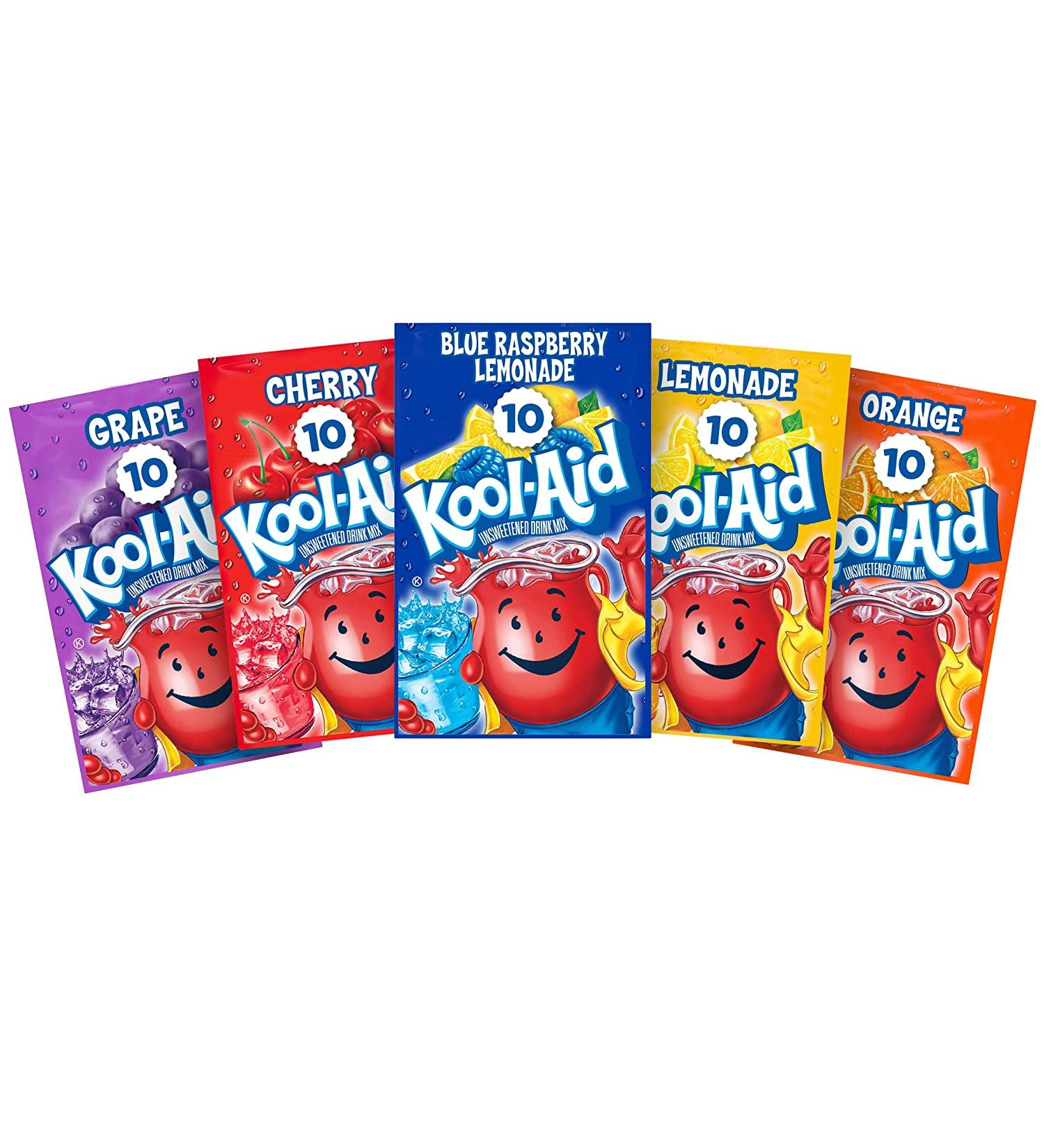Kool-Aid Unsweetened Fruit Variety Zero Calories Powdered Drink Mix - 50 Count - Buy Online on GoSupps.com