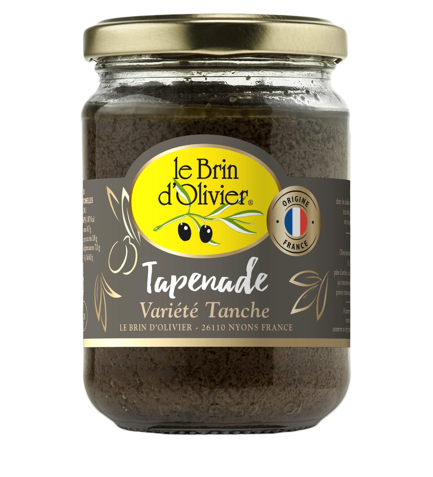 Tapenades Olives noires Fran aise Nyons -180 g x 12 - LE BRIN D'OLIVIER - Buy Online on GoSupps.com