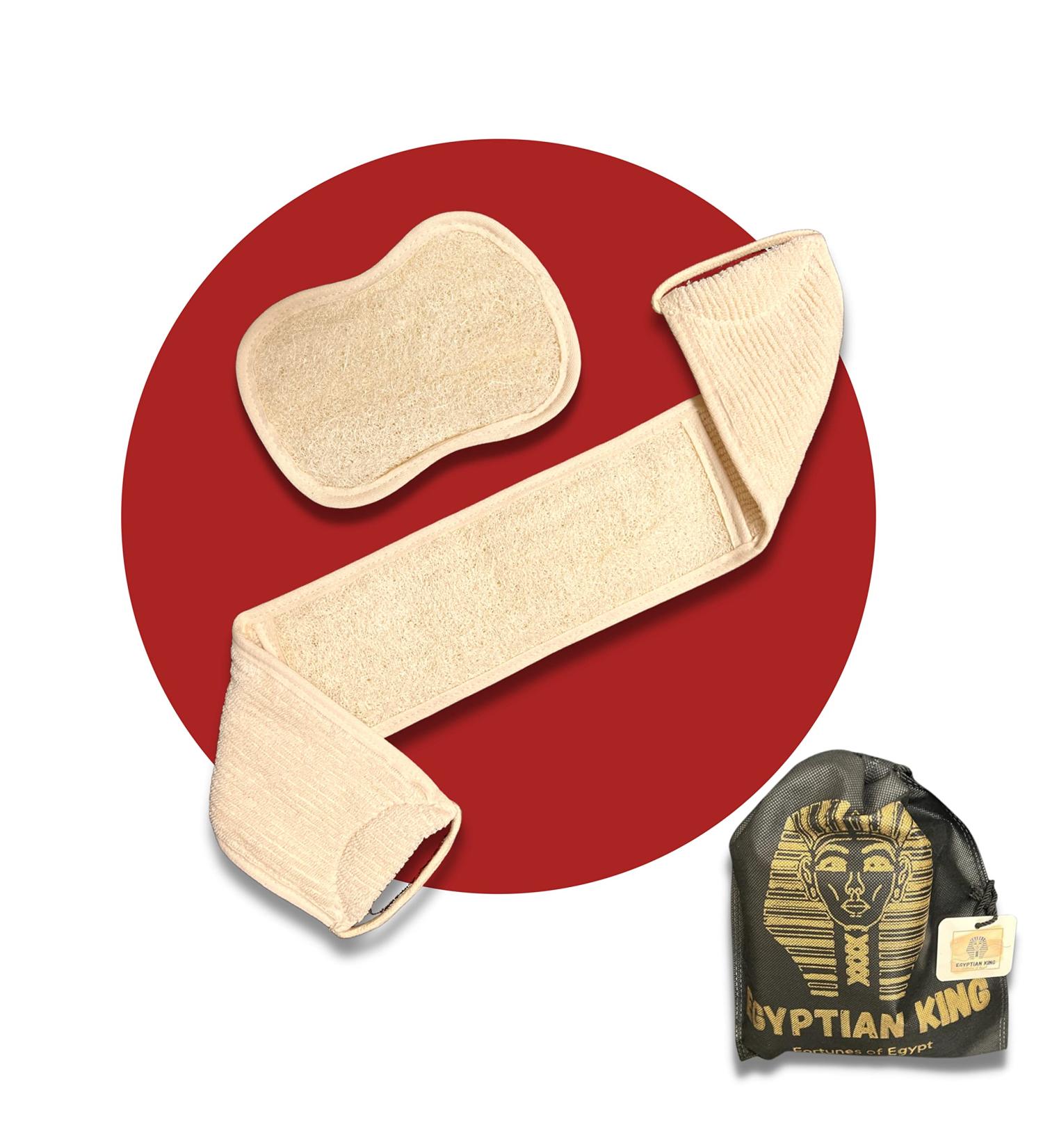 Extra Long Natural Egyptian Loofah Exfoliating Back Scrubber | Deep Clean & Invigorate Your Skin | Men and Women - Buy Online on GoSupps.com