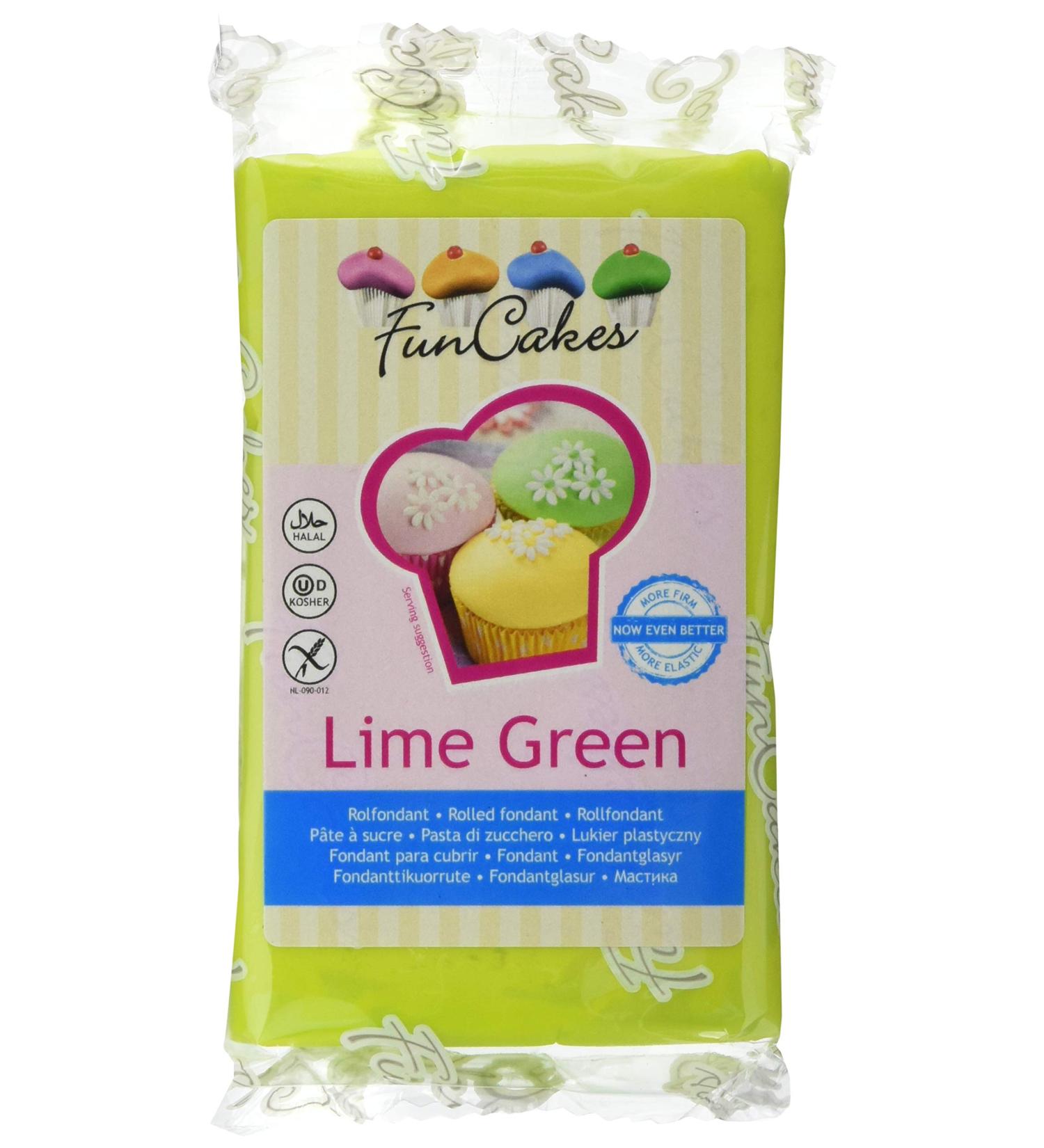 FunCakes Fondant - Lime Green (250g) for Cake Decorating | High-Quality Edible Paste | International Shipping Available - Buy Online on GoSupps.com