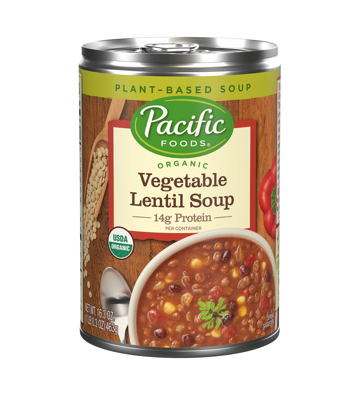 Pacific Foods Organic Vegetable Lentil Soup 16.3 Oz Can - Vegan, 1.01 lb (Pack of 1) - Buy Online on GoSupps.com