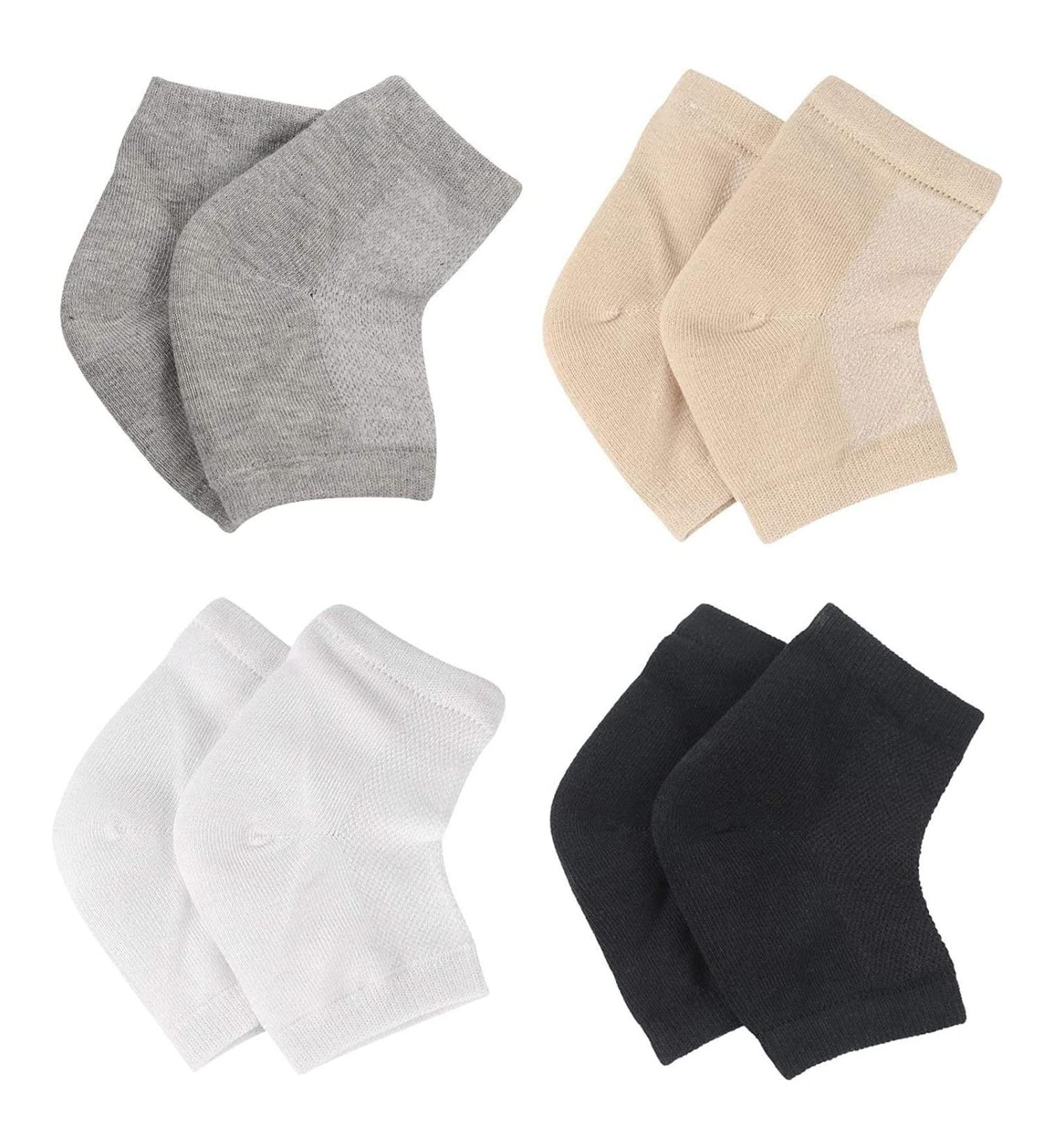 4 Pairs Silicone Gel Heel Socks for Cracked Skin | Moisturizing & Repairing Heel Protection Socks in 4 Colors - Buy Online on GoSupps.com