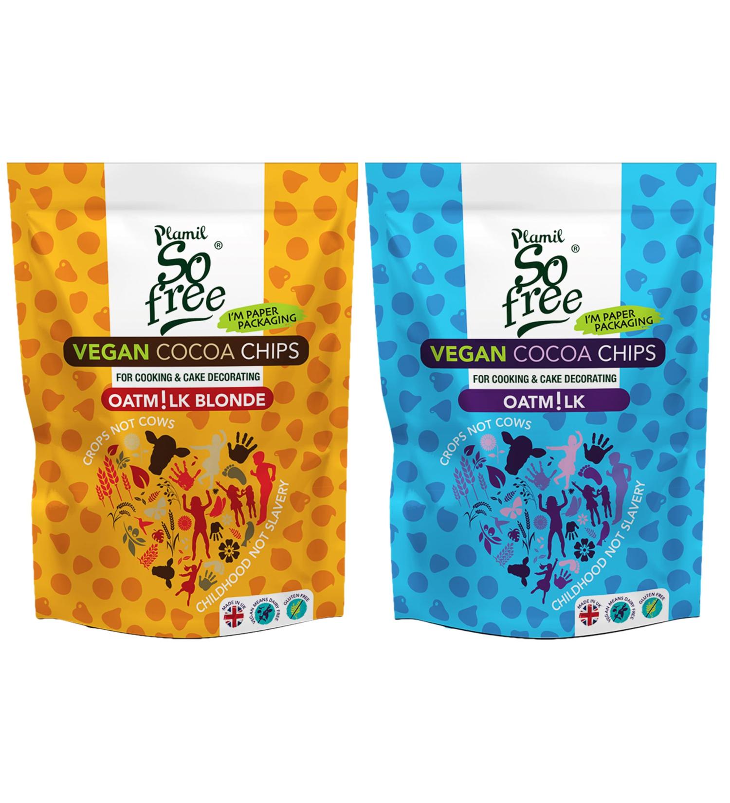 Vegan Oat Milk & Caramel Alternative Baking Chips for Cake Decorations Cooking Biscuits Dessert Cupcakes Cookies Muffins - Gluten Free & Lactose Free - Pack of 2 x 100g - Buy Online on GoSupps.com