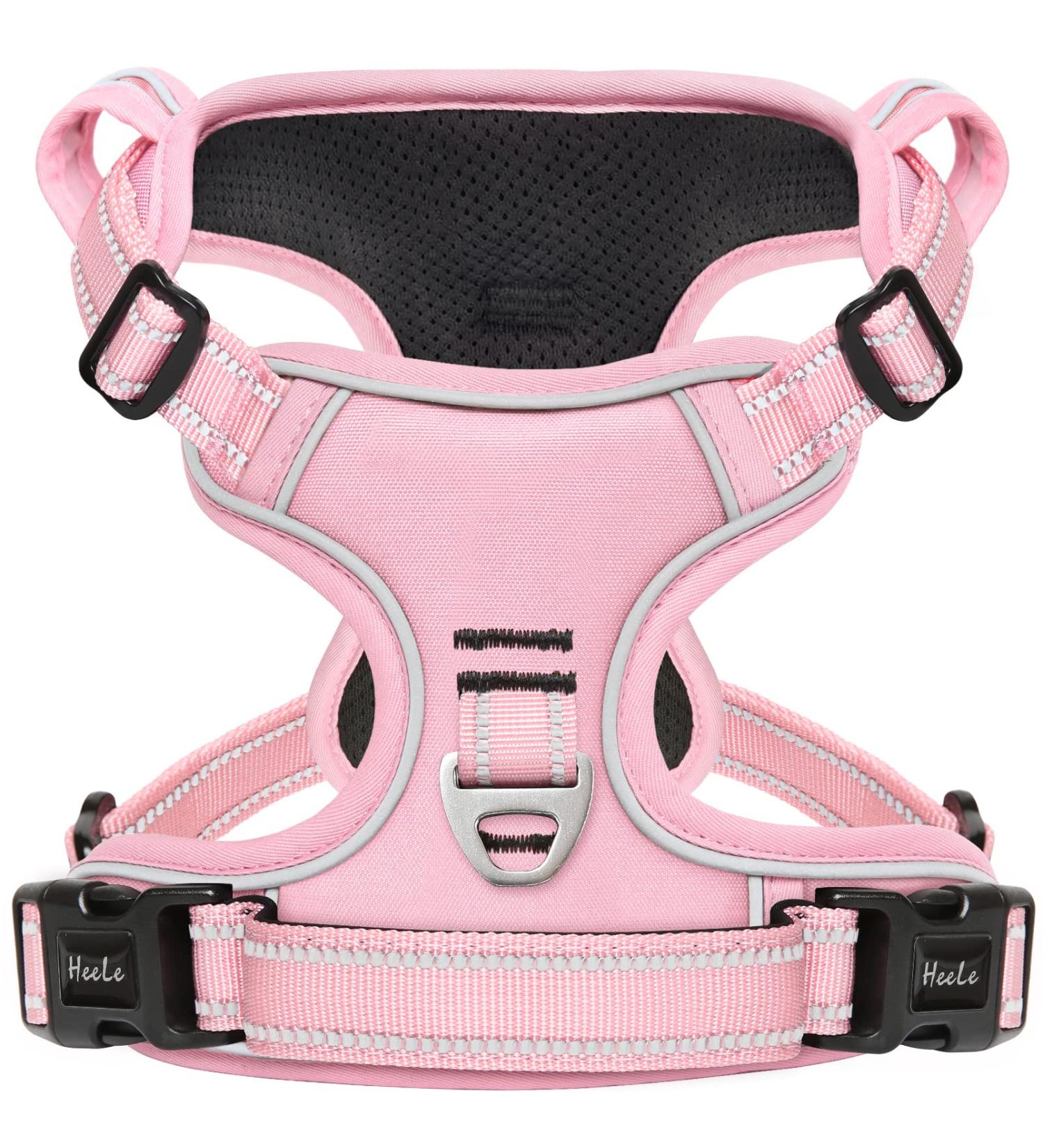 Heele Dog Crockery & No-Pull Harness - Soft Breathable Reflective & Padded for Medium Dogs - XL Uni-Pink - Buy Online on GoSupps.com