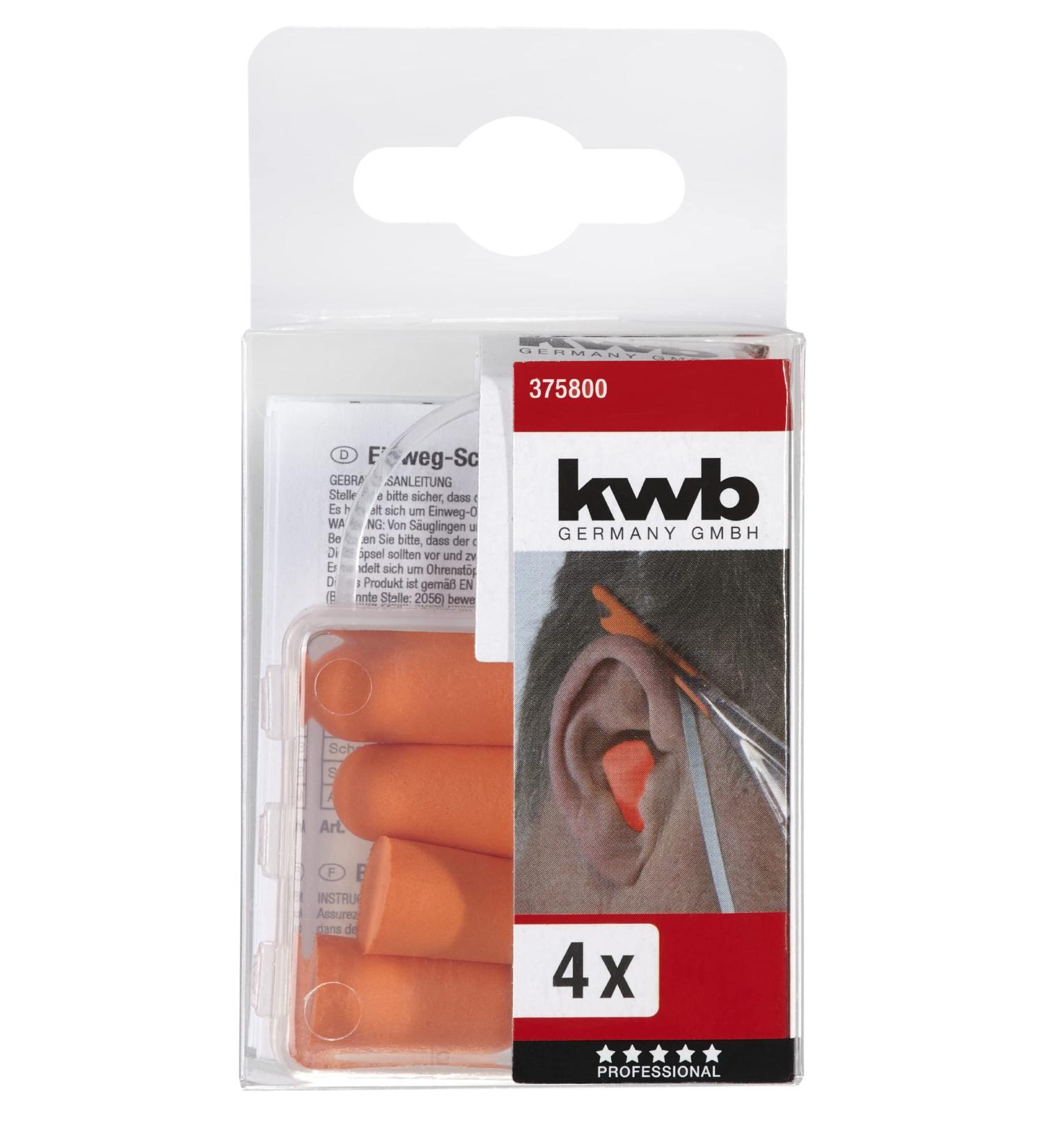 KWB 4 Hearing Protection Plug 3758-00 - Premium Earplugs for Ultimate Noise Reduction | Shop Internationally - Buy Online on GoSupps.com