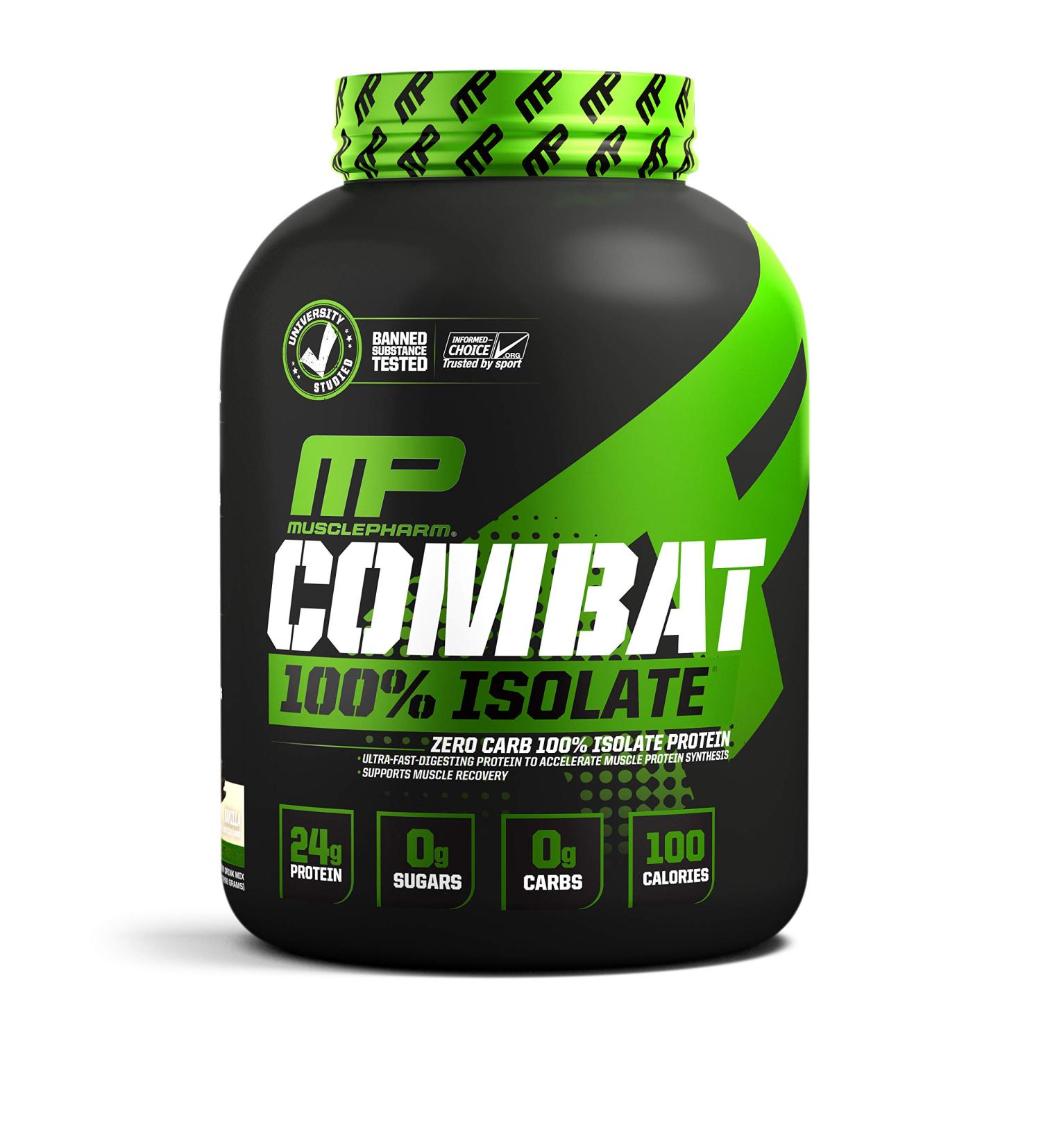 Muscle Pharm Combat 100% Isolate Protein - Vanilla Ice Cream - 5 lbs | Top Quality Supplement - Buy Online on GoSupps.com