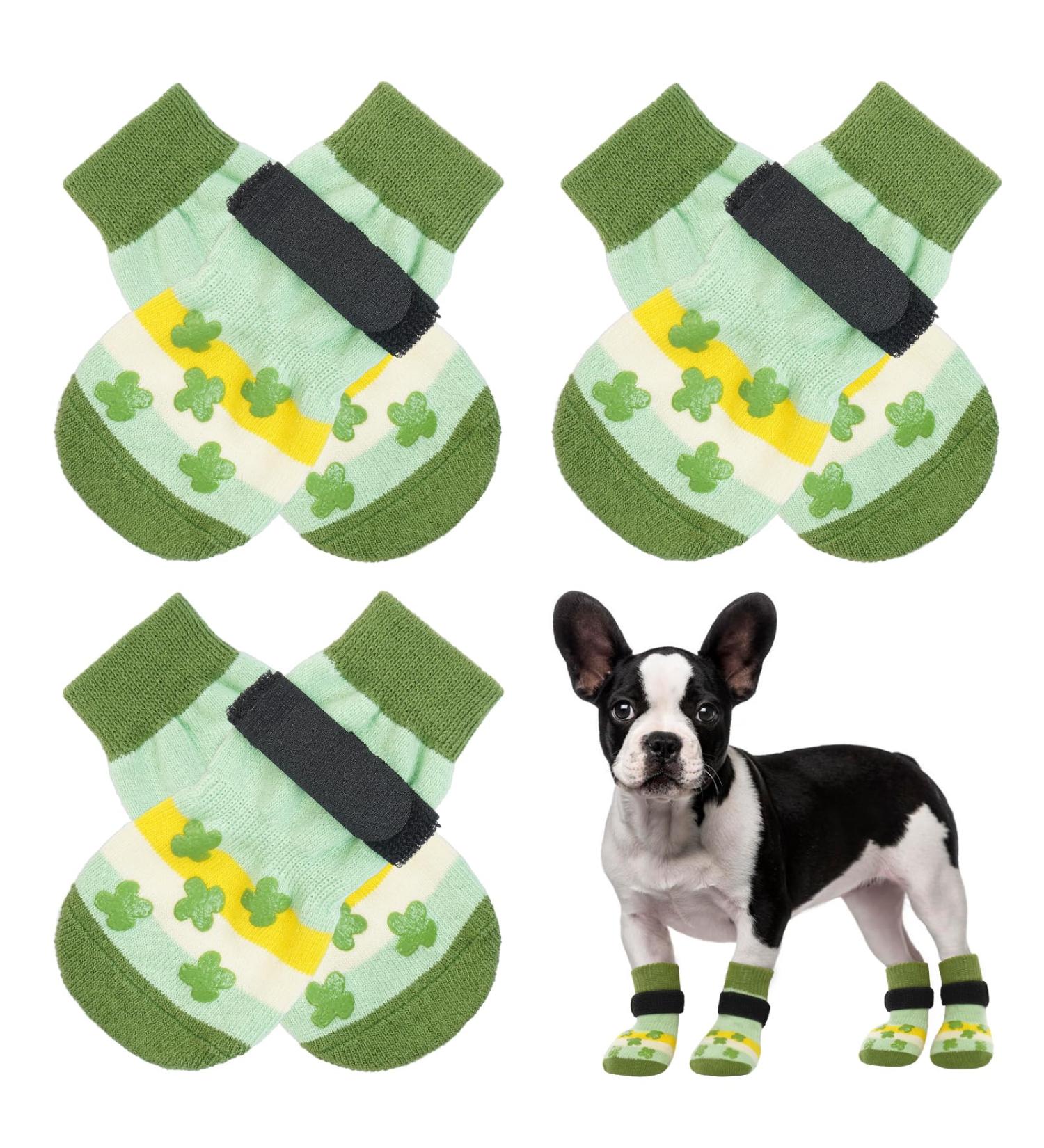 Buy Kuoser Dog Socks - Anti-Slip Paw Protection for Hardwood Floors | 3 Pairs (6-Pack) - Ideal Dog Shoes - Buy Online on GoSupps.com