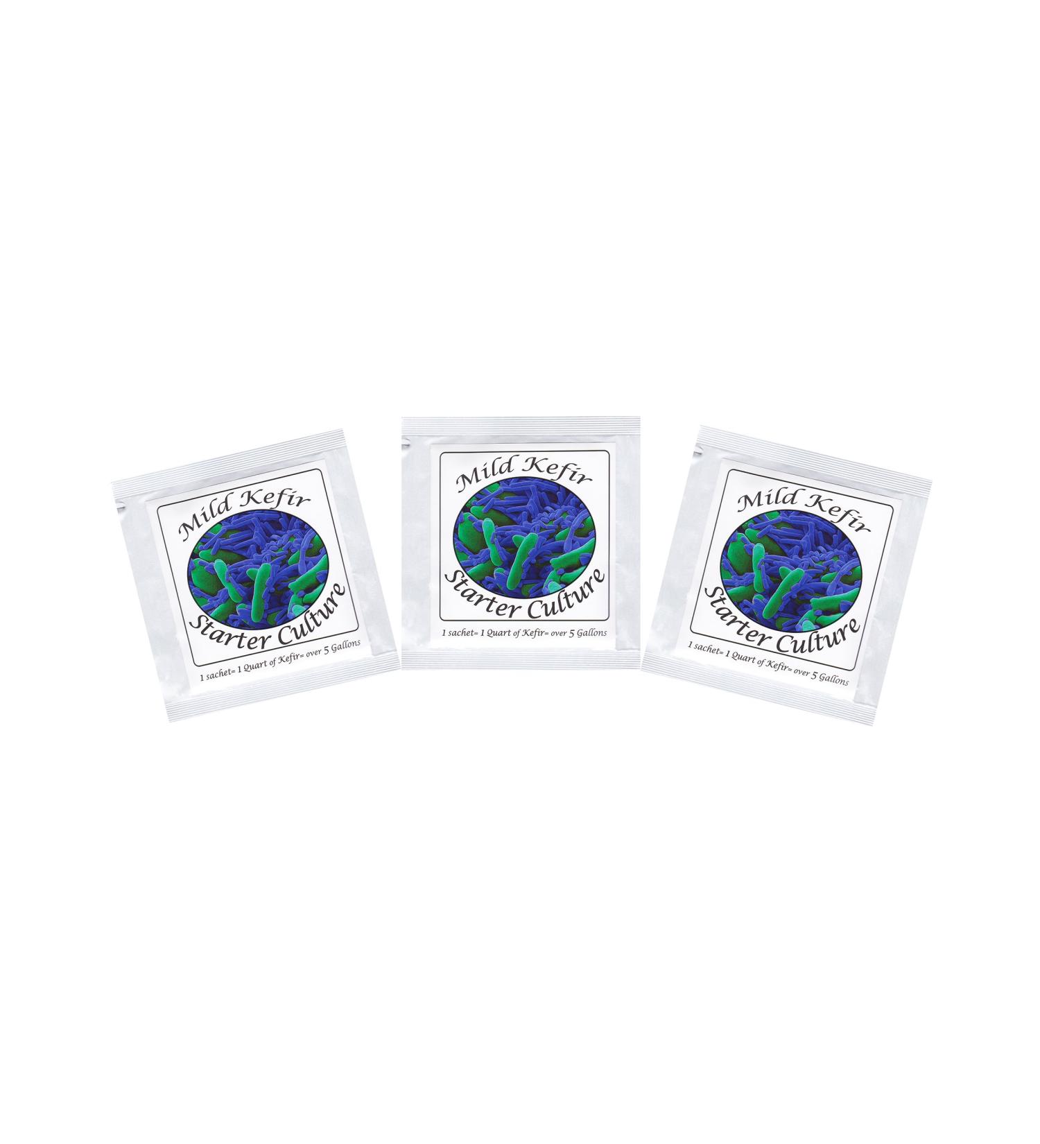 Kefir Starter Cultures - Creamy and Mild Milk Kefir Sachets (3 Sachets) - 3 Count - Buy Online on GoSupps.com