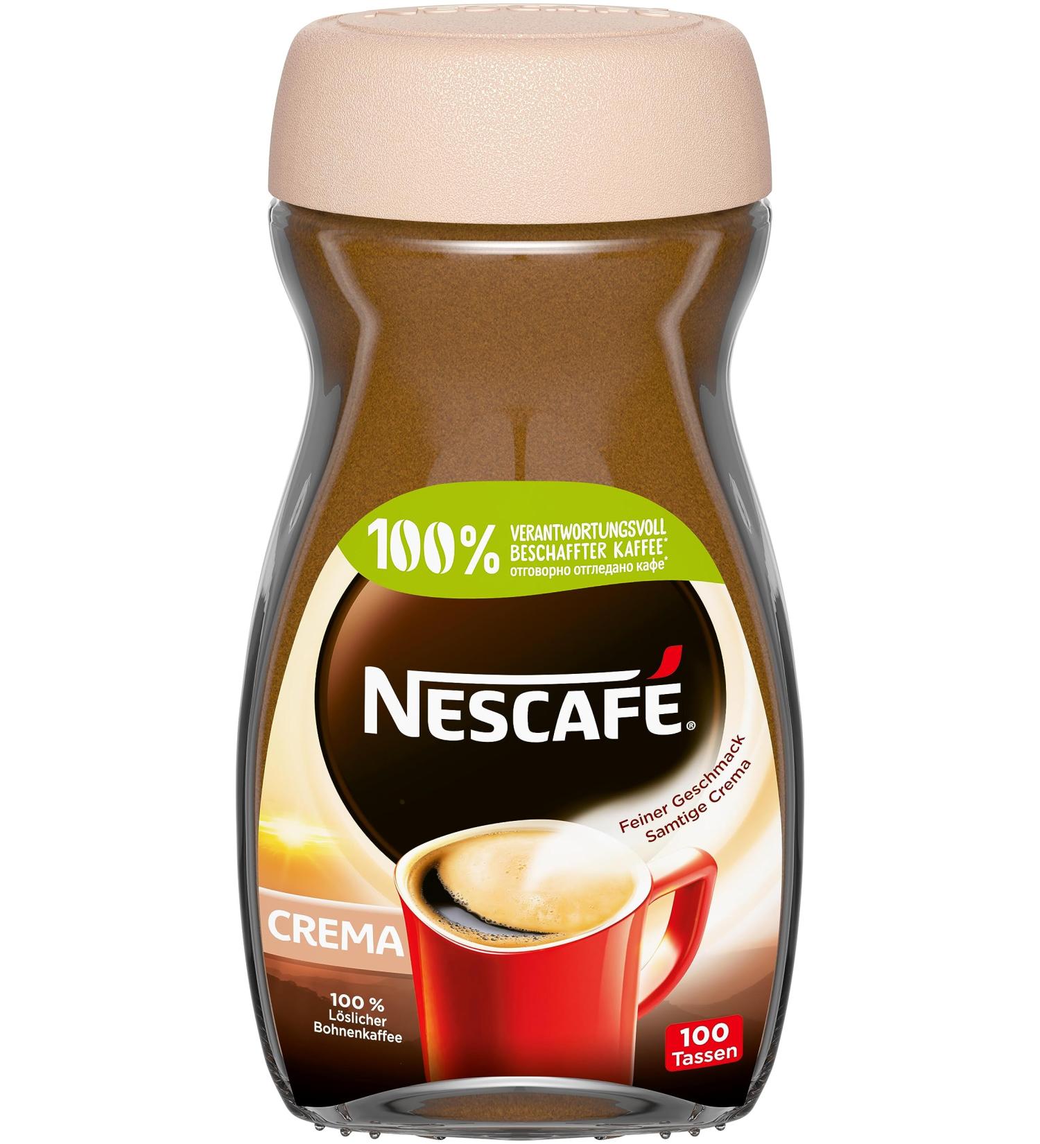 Nescafe Nescaf Classic Crema soluble bean coffee from medium-darker-roasted coffee beans strong instant coffee with a velvet crema caffeine-containing 1-pack 200g