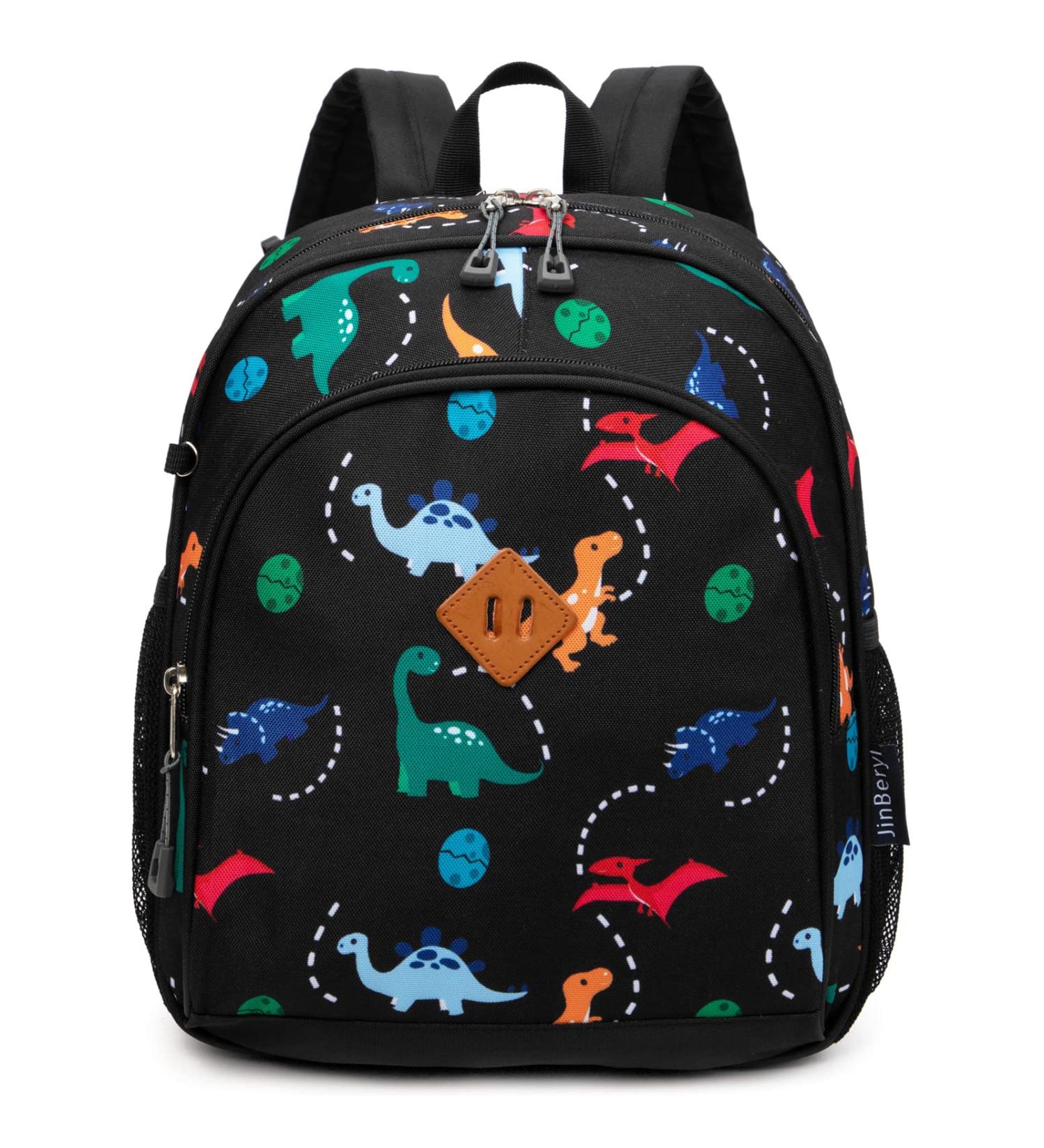 JinBeryl Toddler Backpack for Boys - 12 Inch Dinosaur Backpack for Preschool/Kindergarten - Black Mini - Buy Online on GoSupps.com