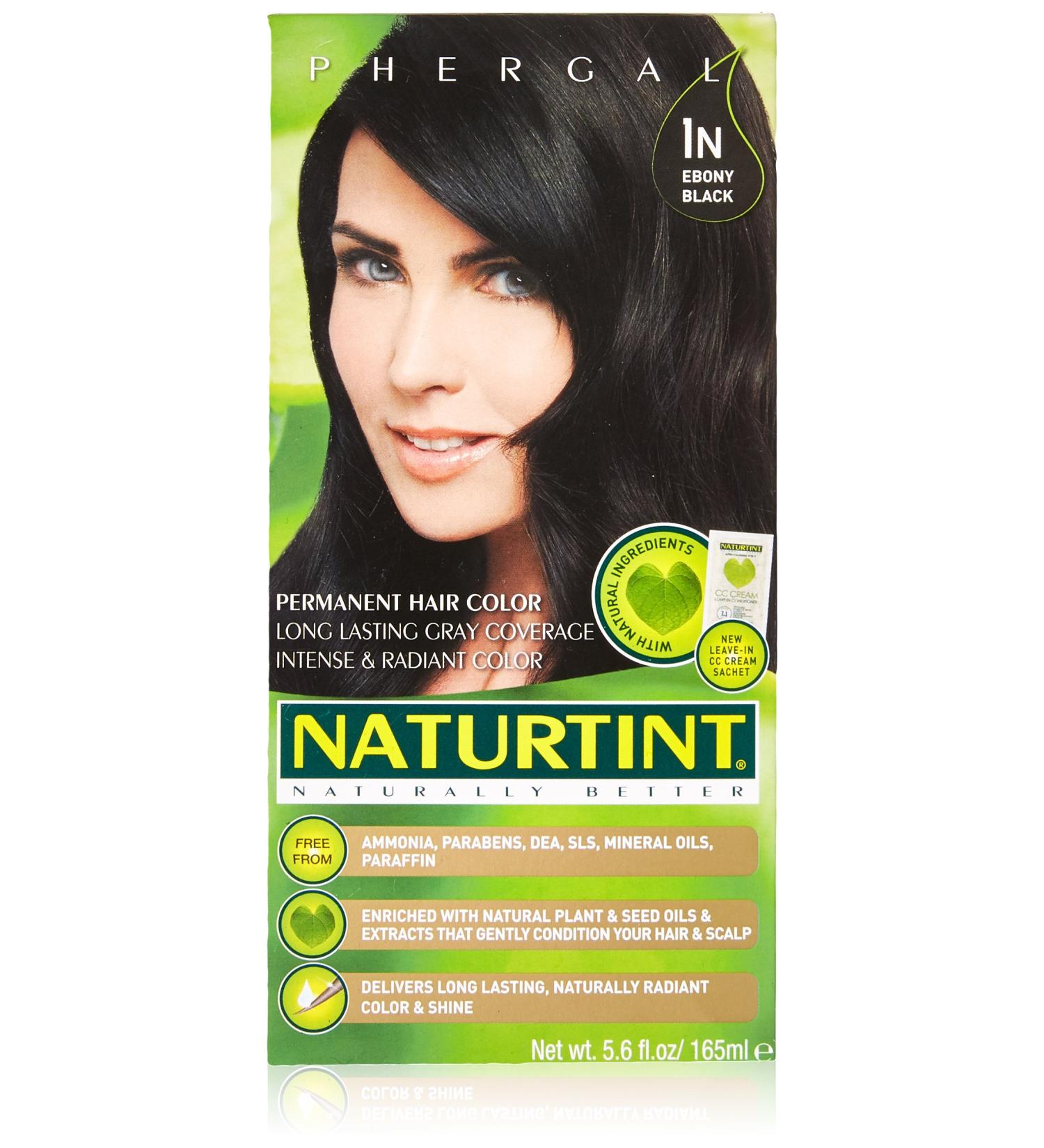 Naturtint Permanent Hair Color 1N Ebony Black - 5.6 fl oz (165 ml) | Organic & Ammonia-Free - Buy Online on GoSupps.com