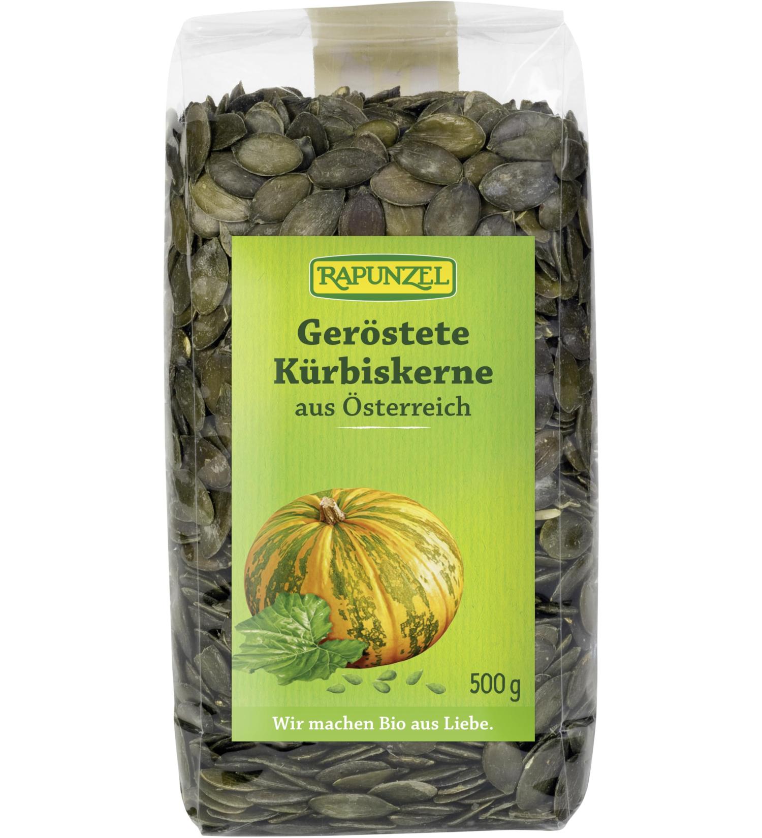Rapunzel organic roasted pumpkin seeds (2 x 500 gr)