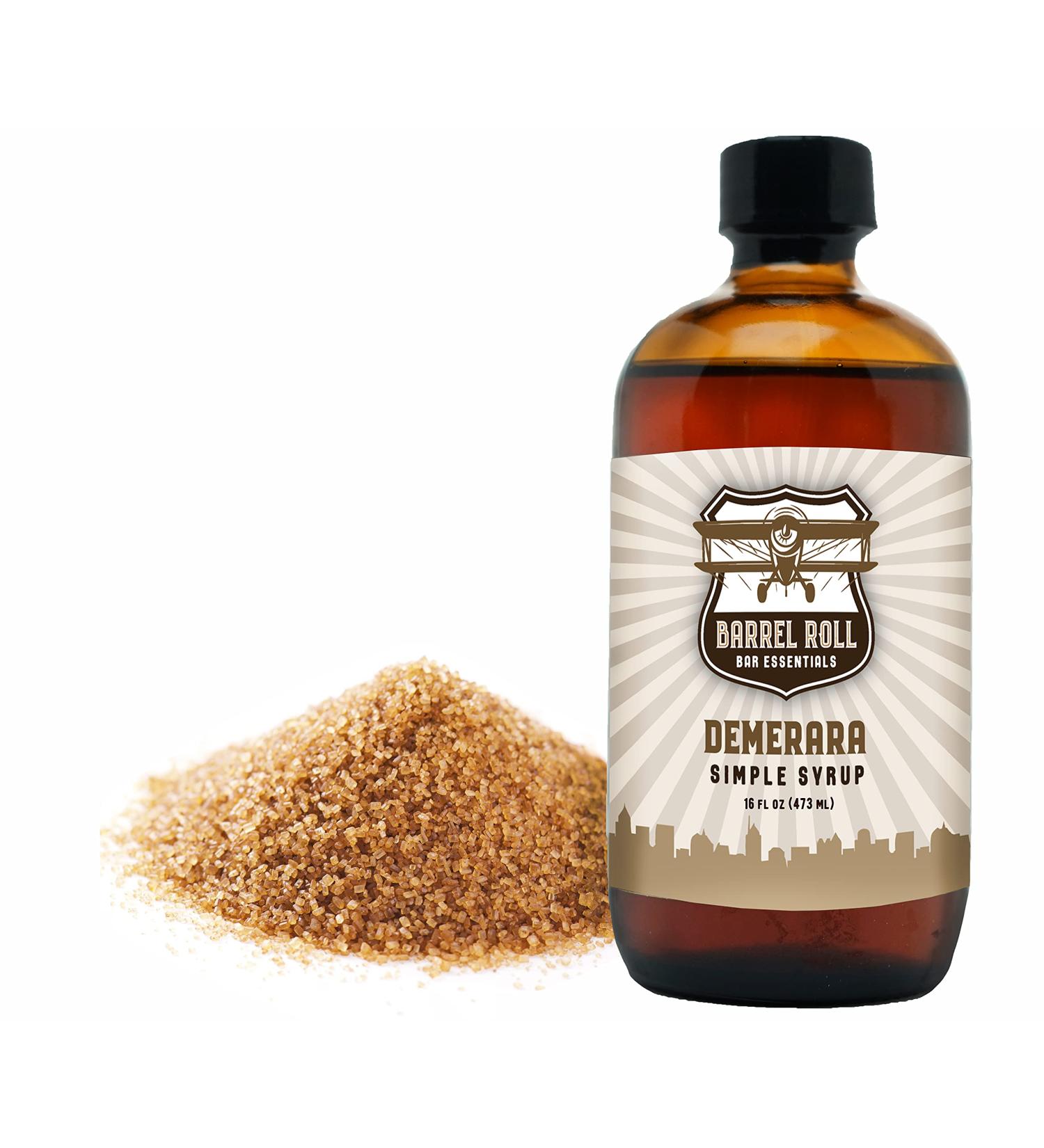 Barrel Roll Bar Essentials Demerara Cocktail Mixer - All-Natural Handcrafted Syrup with Real Cane Sugar - 16oz (Pack of 1) - Buy Online on GoSupps.com