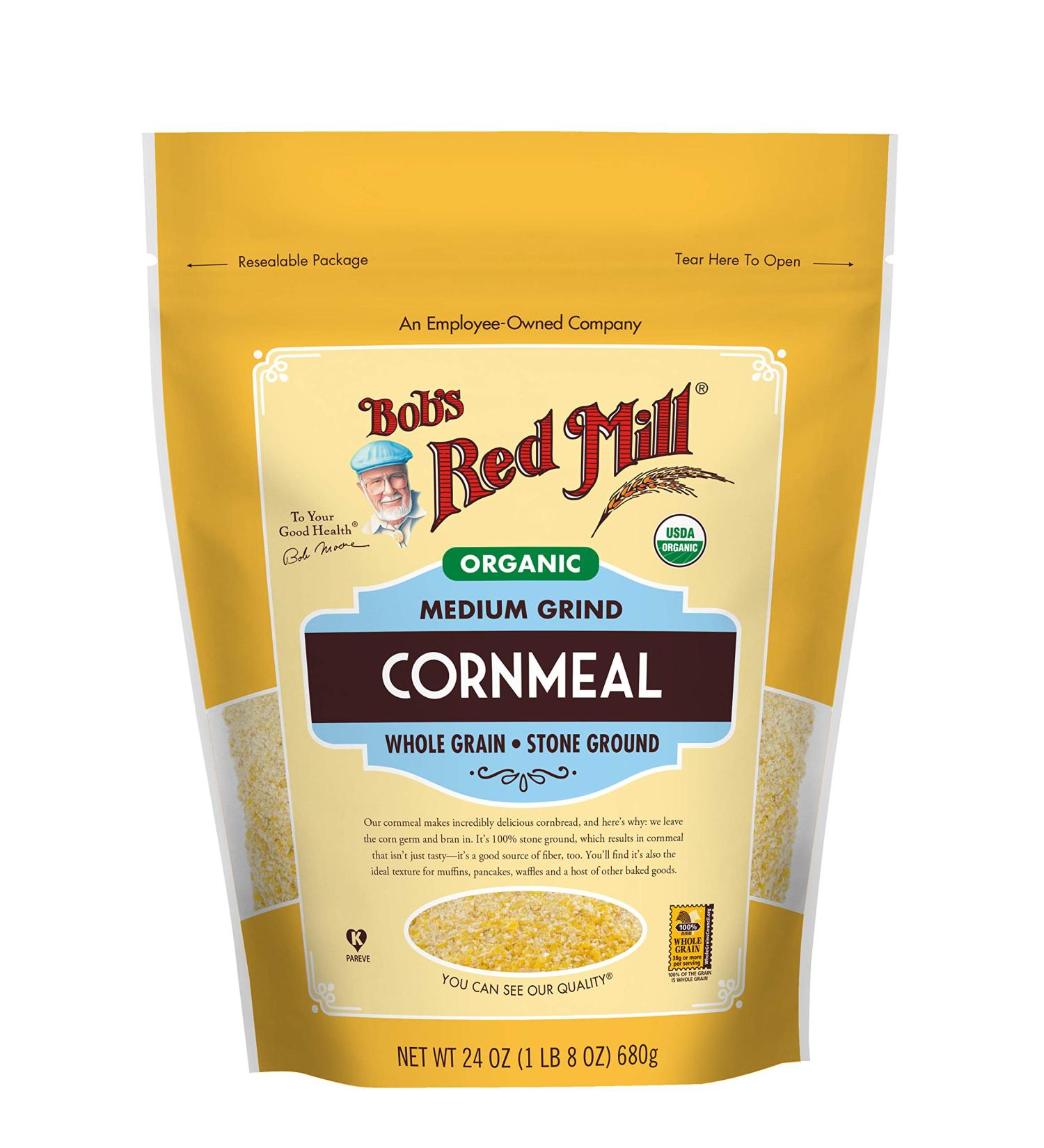 Bob's Red Mill Organic Medium Grind Cornmeal 24oz - Premium Quality - Buy Online on GoSupps.com