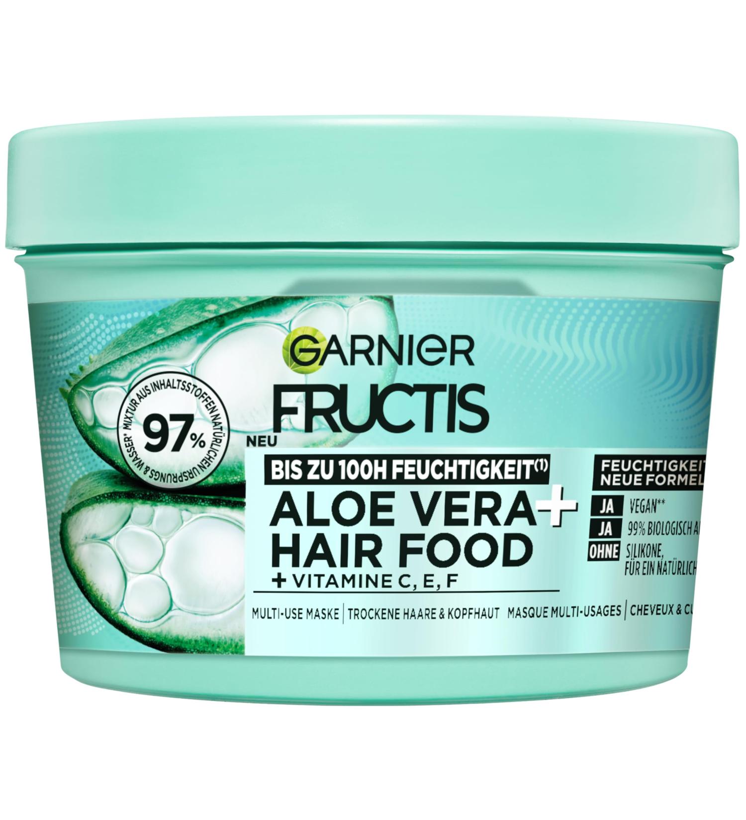  Garnier Garnier Fructis 3-in-1 Aloe Vera Hair Food Moisturizing Mask for Normal to Dry Hair with Extra Lipid Complex - Buy Online on GoSupps.com