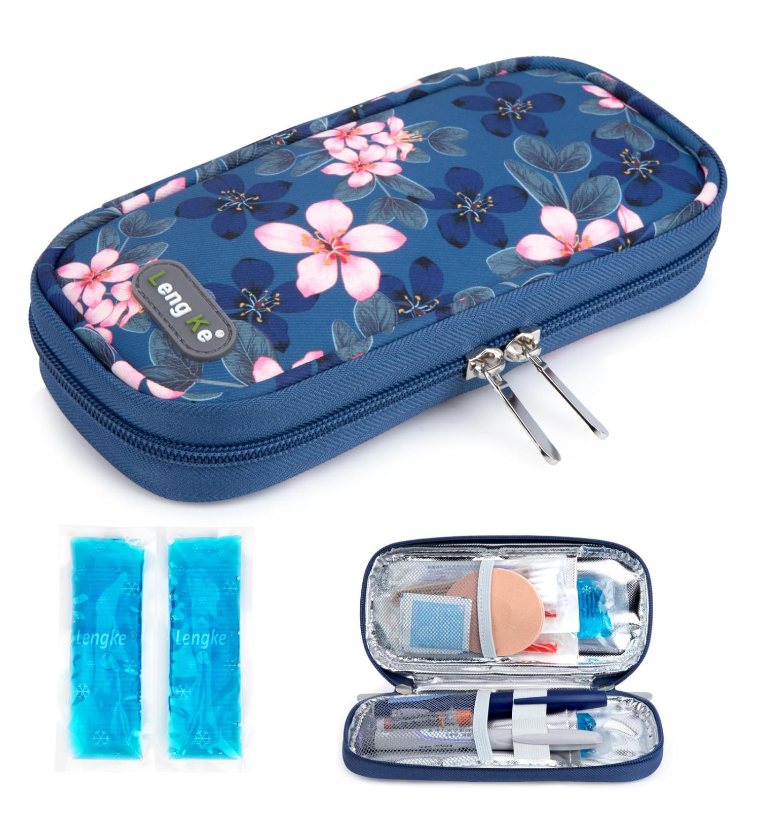 Youshares Insulin Cooling Bag with 2 Cooling Packs - Essential Diabetes Accessory for Safe Travel & Storage | Magnolia 11 - Buy Online on GoSupps.com