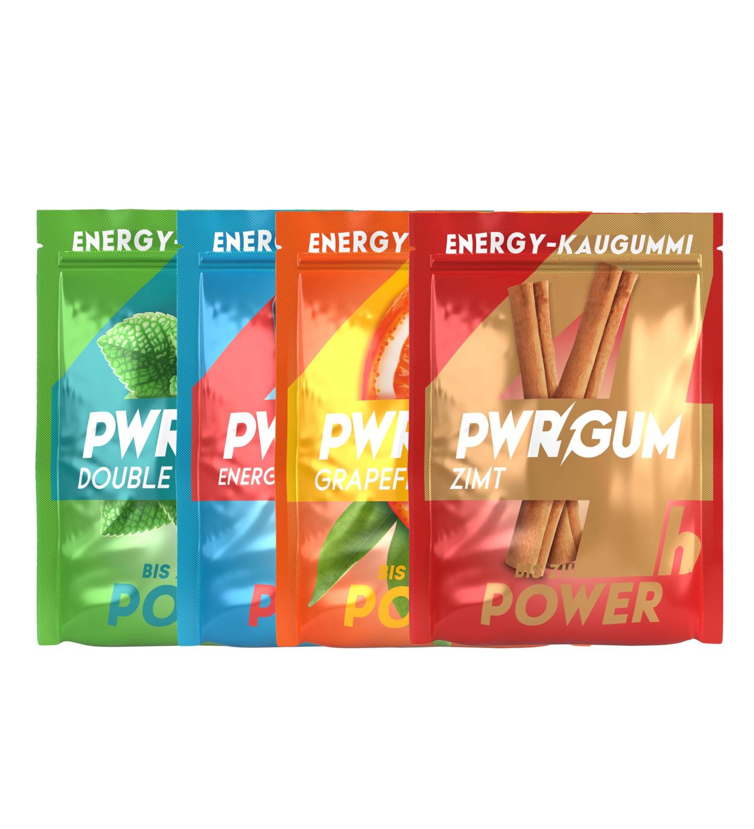 PWRGUM Energy Chewing Gum 4 Series Mix - Sugar-Free Dental Care 4 Hour Energy Boost | Ideal Alternative to Energy Drinks - Buy Online on GoSupps.com