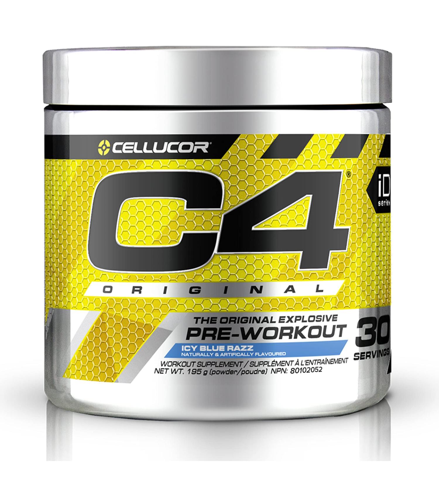 Cellucor C4 Original Pre Workout Powder - Sugar Free Preworkout Energy for Men & Women - 150mg Caffeine Beta Alanine Creatine - Icy Blue Razz 30 Servings Workout Powder Icy Blue Razz 30 Servings (Pack of 1) - Buy Online on GoSupps.com