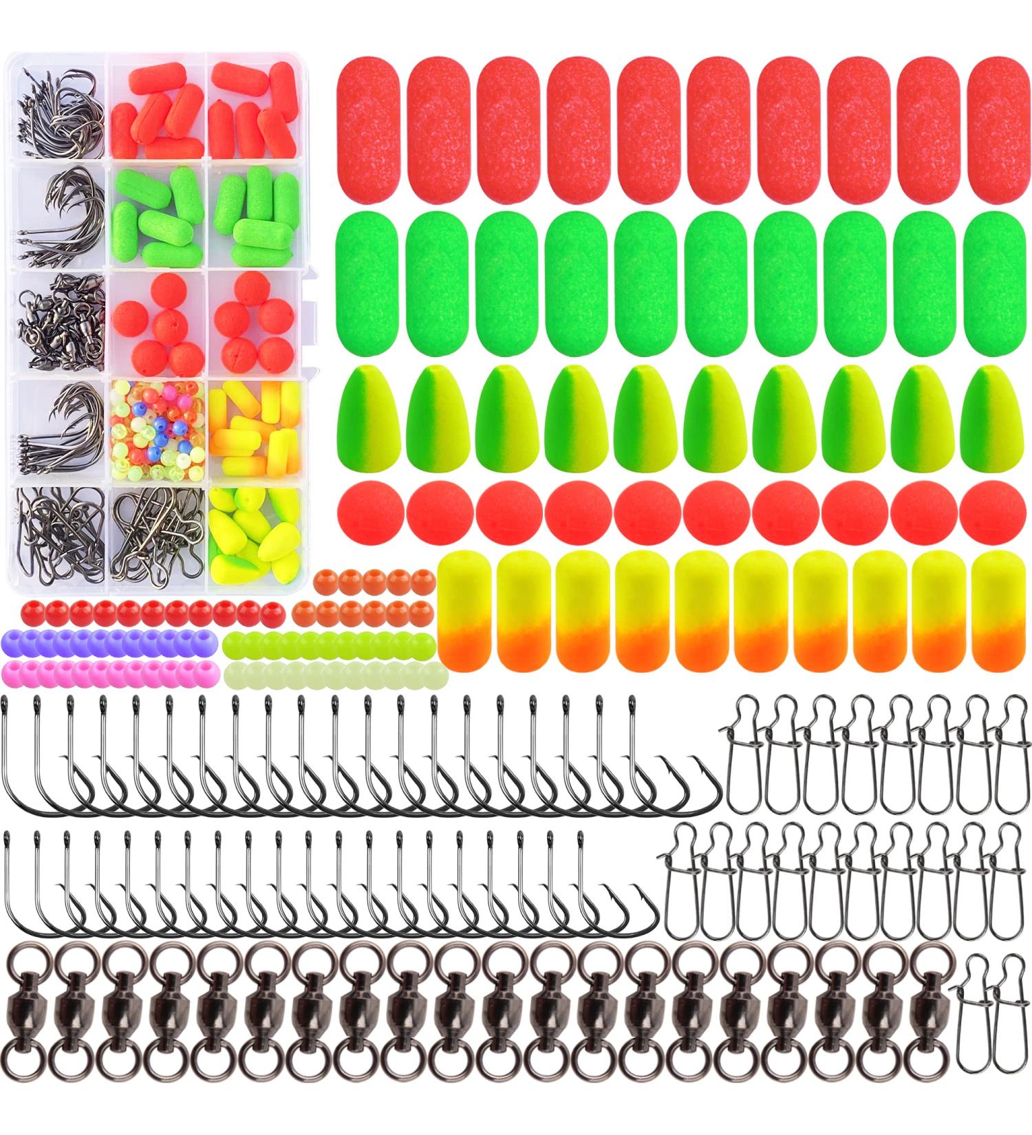 Pompano Rigs Making Kit - Surf Fishing Rig with 210pcs of Bottom Rig Parts, Snell Floats, Beads, Circle Hooks, Swivels, and Snaps - Saltwater Fishing Accessories for Surf Fishing - Buy Online on GoSupps.com