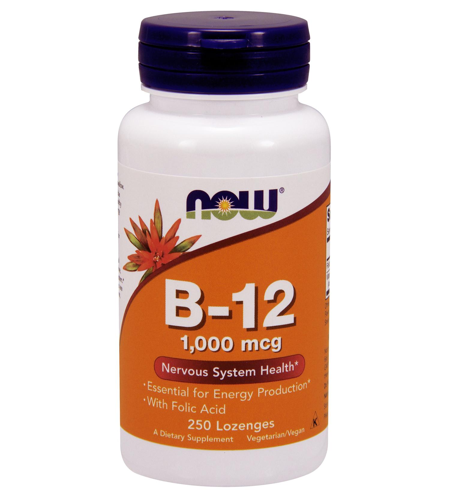 Now Foods B-12 1000 mcg 250 Lozenges