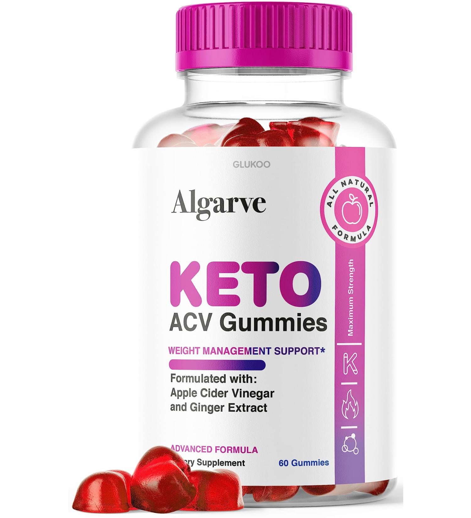 Algarve Keto ACV Gummies - Advanced Algarve Apple Cider Vinegar Gummy Bears Formula for Health - 30 Days Supply - Buy Online on GoSupps.com
