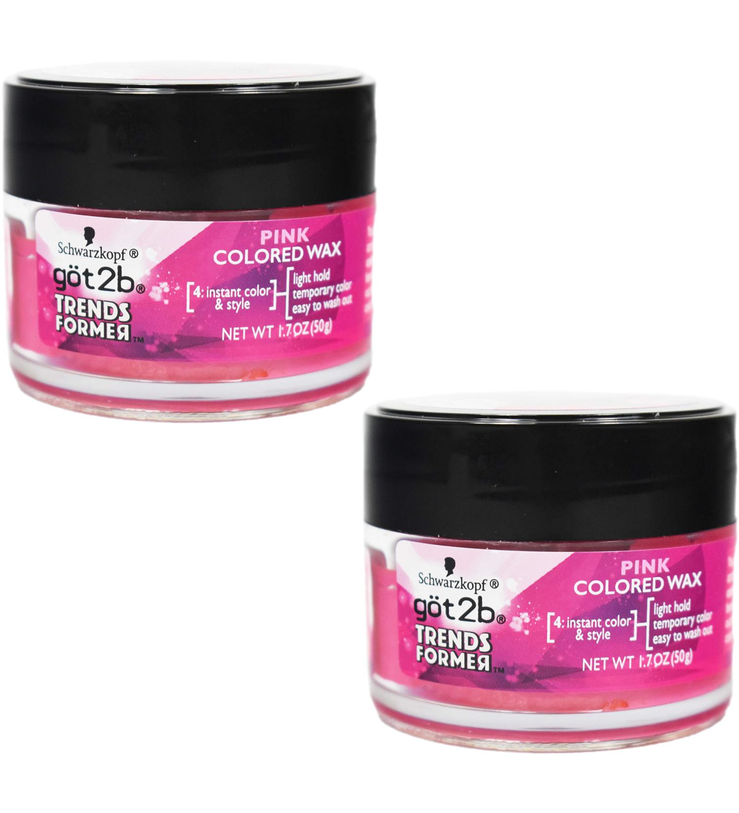 Set of 2 Trends-Former Temporary Hair Color Wax - 3.4 Total Ounces - Light Hold - Easy to Wash Out!