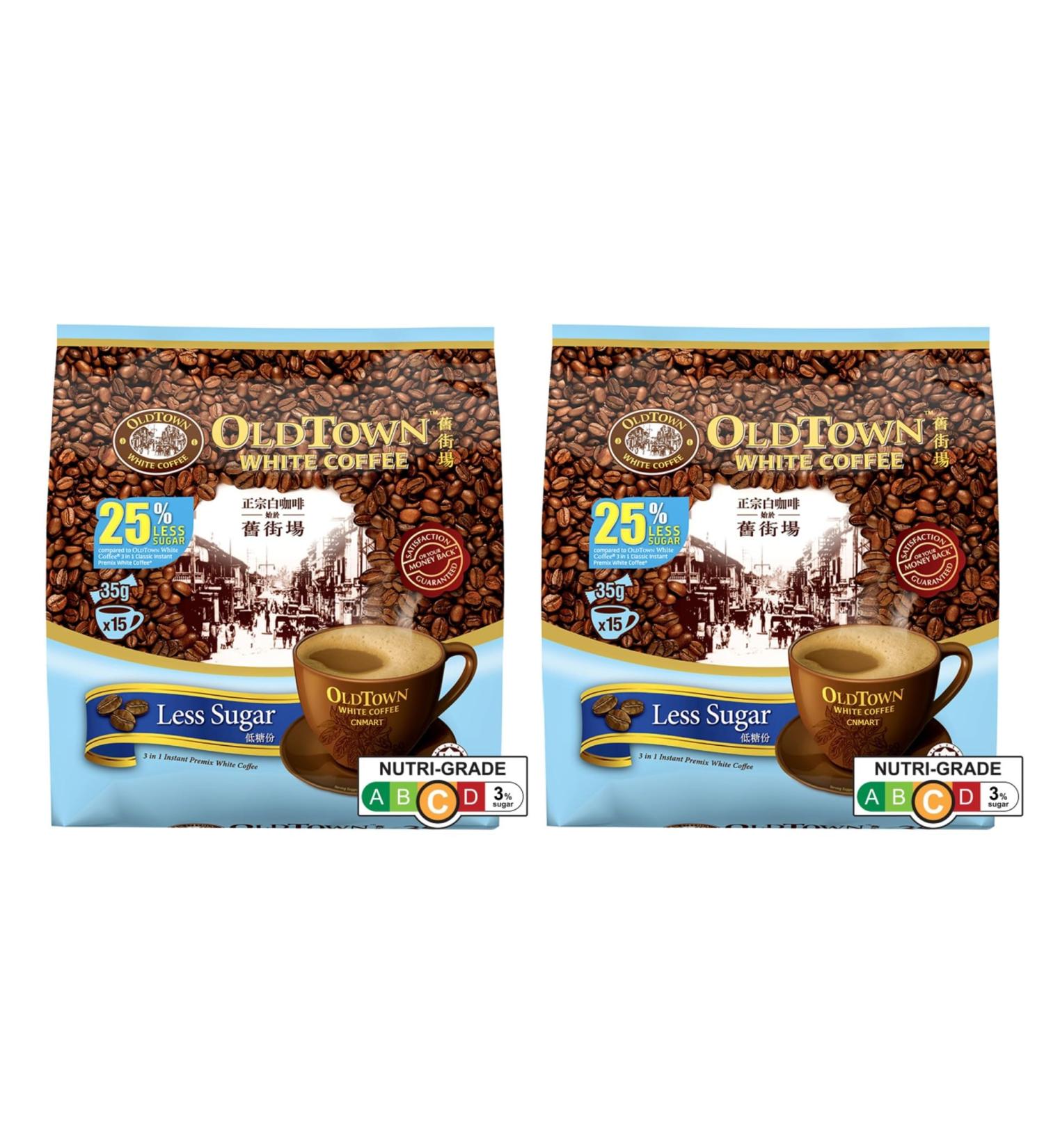 CNMART Malaysia Oldtown 3 in 1 White Coffee 25% Less Sugar 15 Sachets (Pack of 2) - Buy Online on GoSupps.com