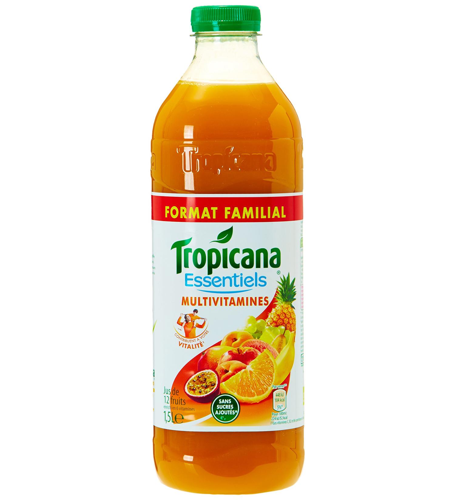 Tropicana Multivitamins 12-fruit cocktail with no added sugar - 1.5L bottle - Buy Online on GoSupps.com