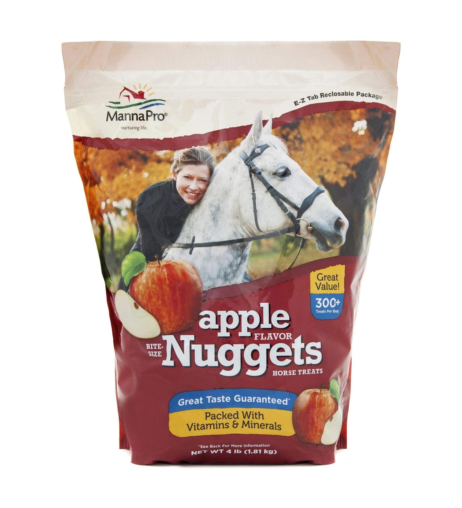 Manna Pro Apple Flavored Horse Treats - Bite-Sized, 4 lbs | Premium Equine Snacks - Buy Online on GoSupps.com