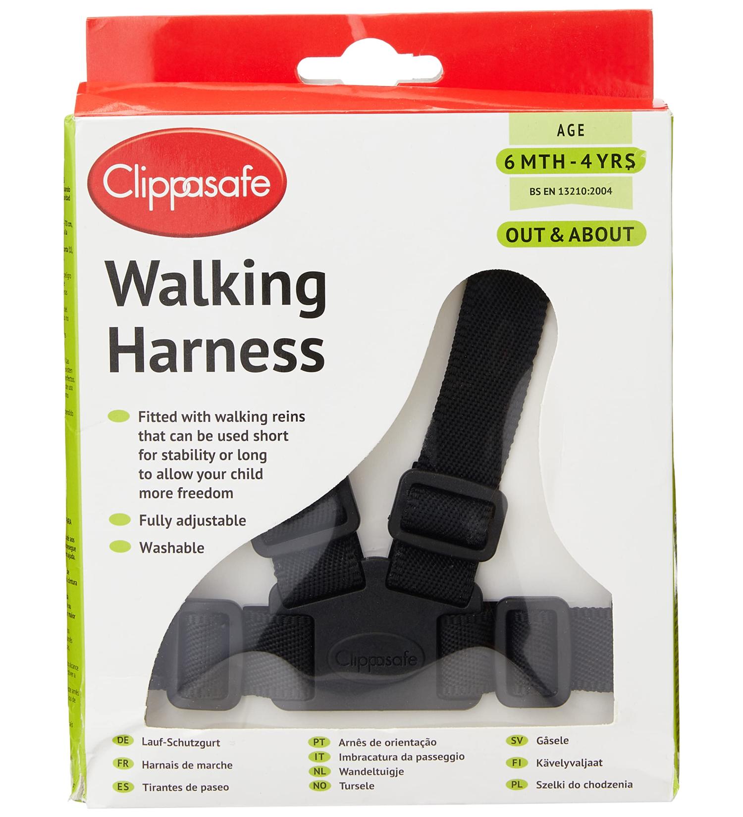 Clippasafe Walking Harness and Reins - Black | Child Safety Harness - Buy Online on GoSupps.com