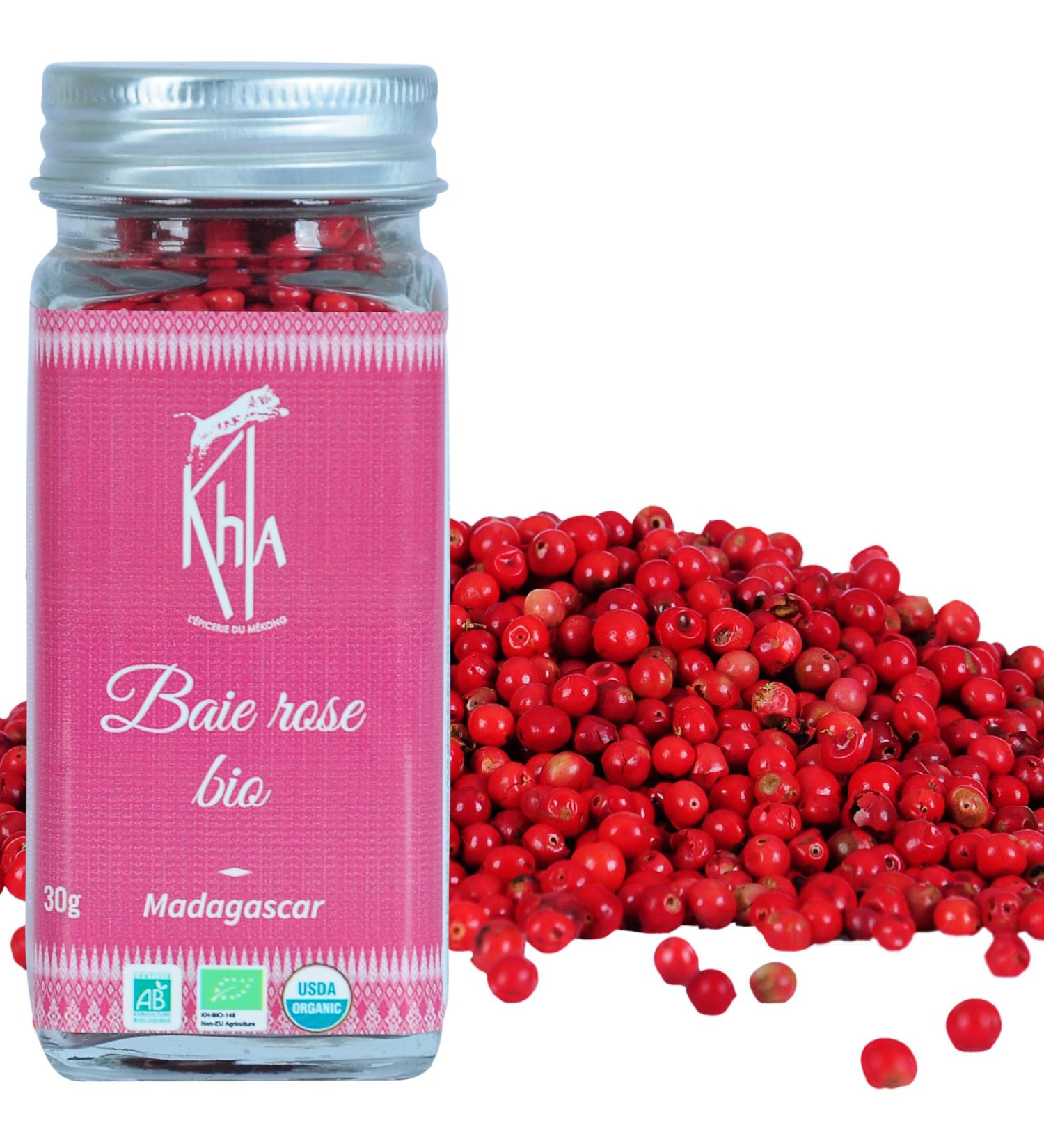 Pink berries - organic - 30 g - Jar - Buy Online on GoSupps.com