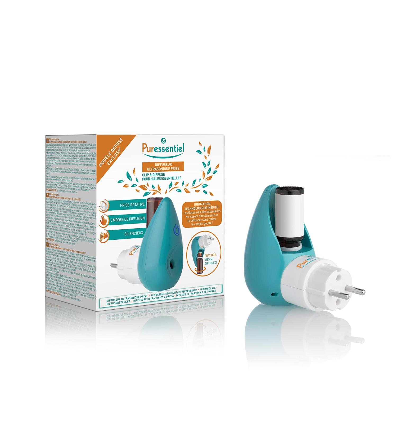 Purestiel Ultrasound Essential Oil Diffuser - Quiet Waterless Aromatherapy Clip & Diffuser for Home & Travel - Buy Online on GoSupps.com