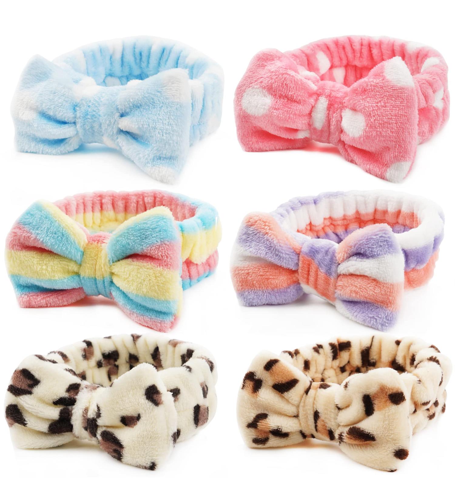 Ayesha 6PCS Coral Fleece Spa Headbands for Women and Girls - Soft Elastic Hair Bands for Face Washing, Makeup, and Skincare - 6 Colors Available - Buy Online on GoSupps.com